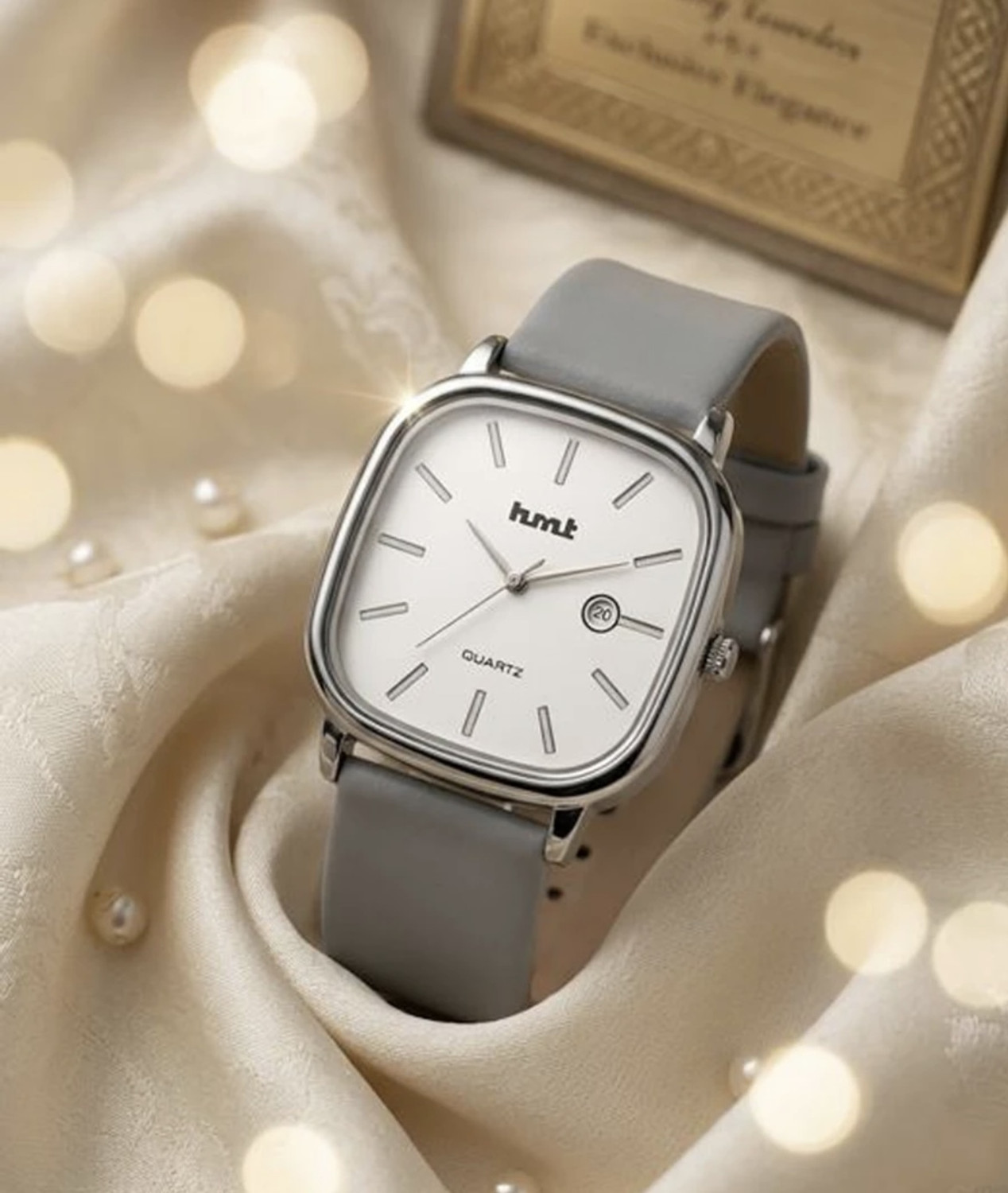 Image of hmt QUARTZ Boys & Girls Premium Date Functioning Grey Silicone Strap Watch Classic Water Resistant Quartz Branded Premium Boy Analog Wrist Watch For Men Analog Watch - For Boys & Girls