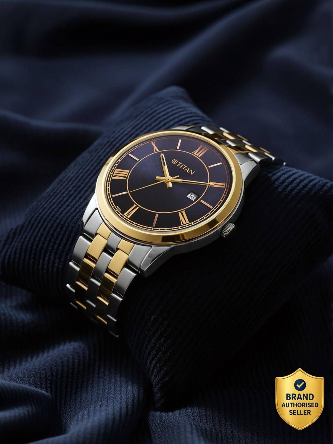 Titan Karishma Festive 3.0 Royal Blue Men's Watch - Image 1
