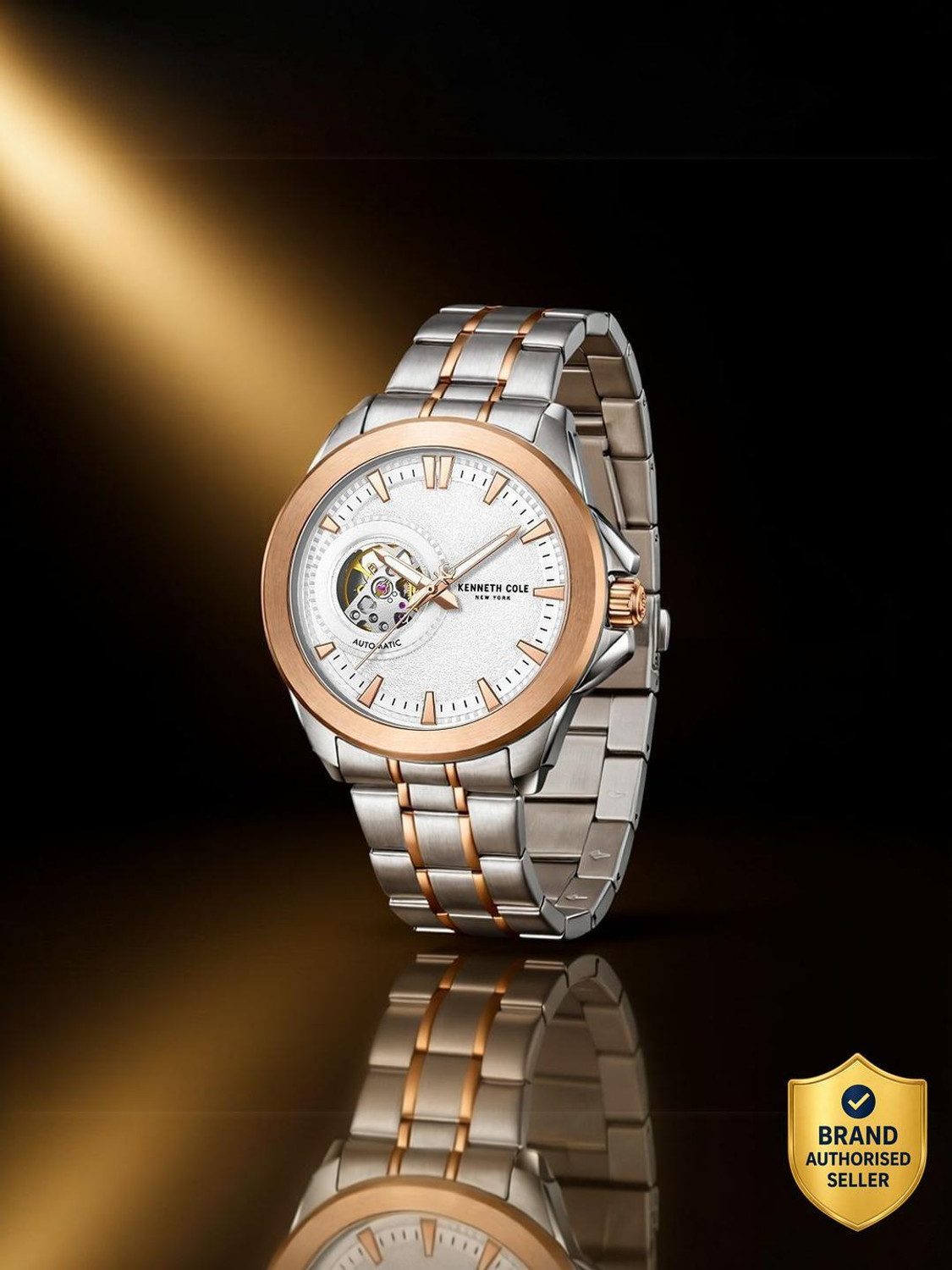 Image of Kenneth Cole Cole Special 2025 Automatic Rose Gold Round Dial Men's Watch / Analog Watch - For Men