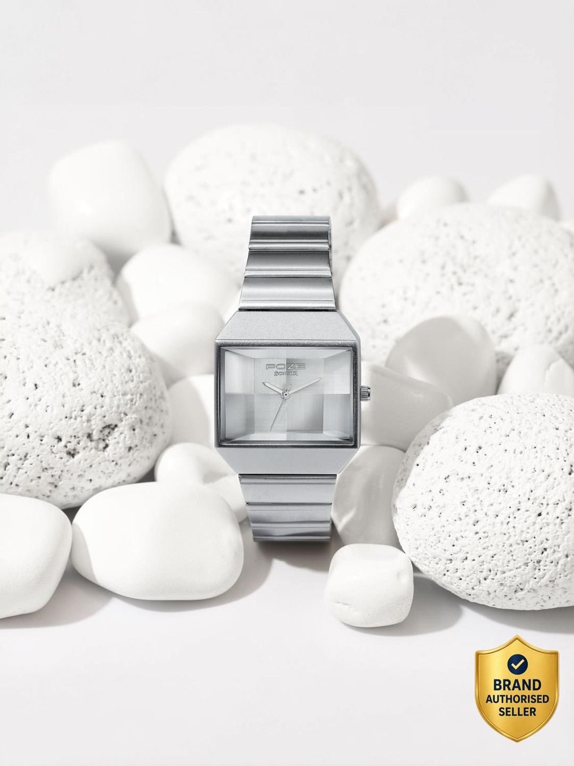 Image of SONATA Poze 8 Sonata Poze 8 Quartz Silver Dial Silver Stainless Steel Strap Analog Watch - For Men & Women