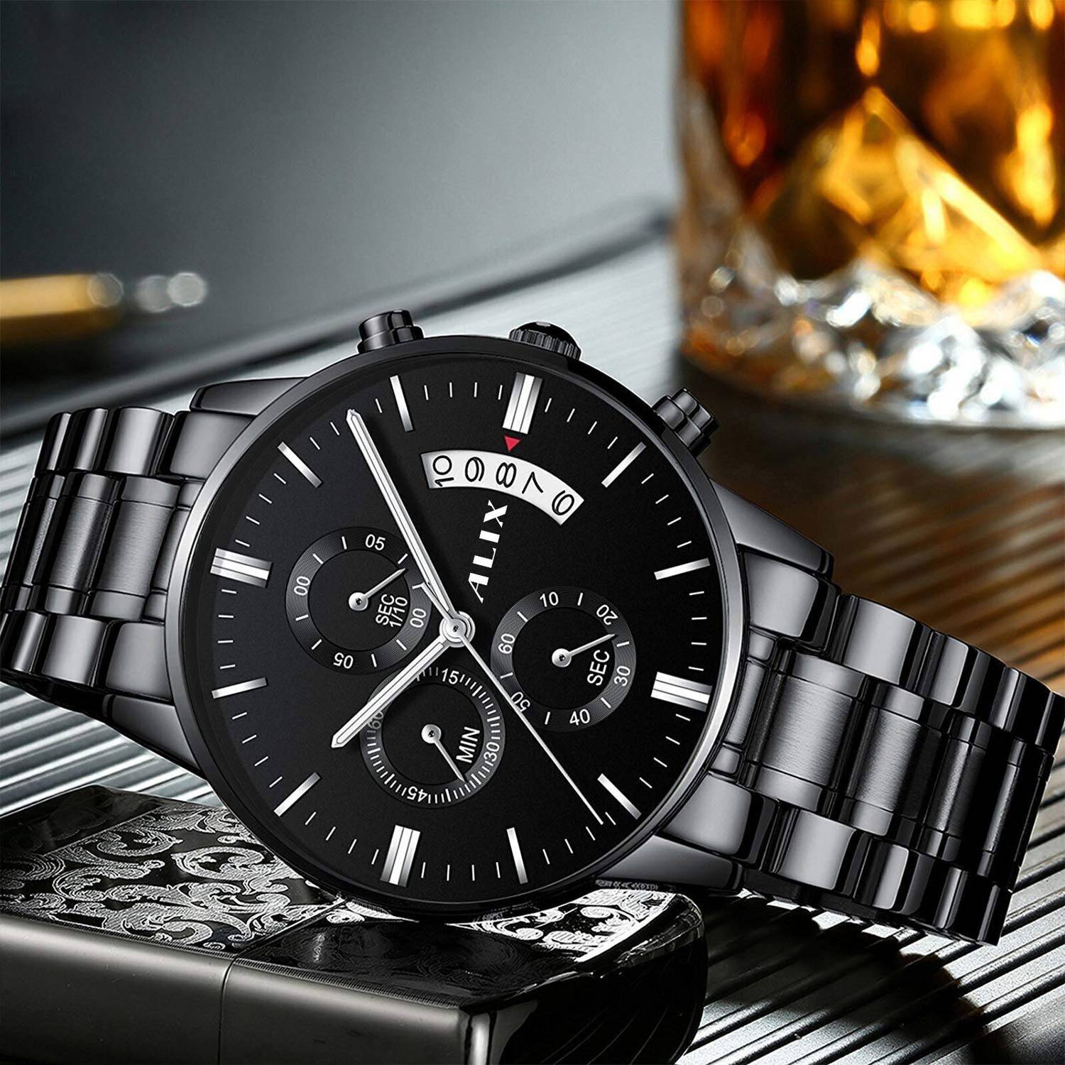 Alix Stylish chronograph date display water resistant analog watch for men Analog Watch - For Men