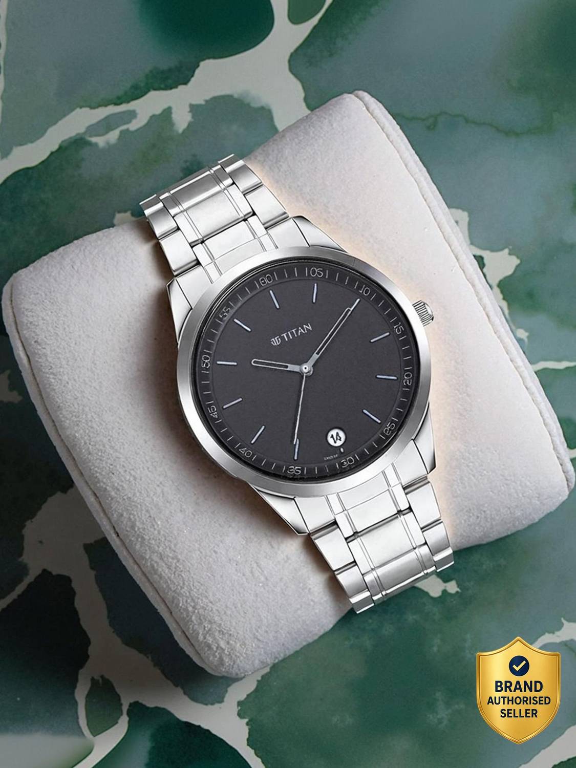 Titan Minimals Anthracite Dial Silver Watch - Image 1