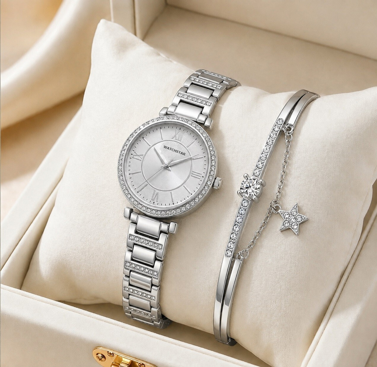 Image of watchstar Watch&Bracelet Combo For Women Analog Watch - For Women Watch+Bracelet Watchstar Watch&Bracelet Combo For Women Analog Watch - For Women