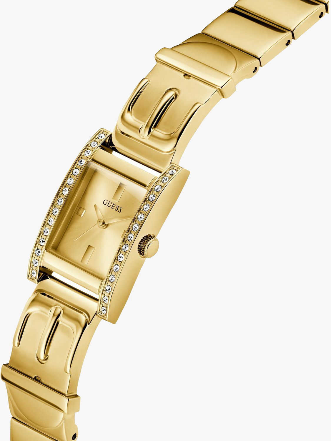 Image of GUESS 3hands, Champagne Dial Analog Watch - For Women GW0939L2