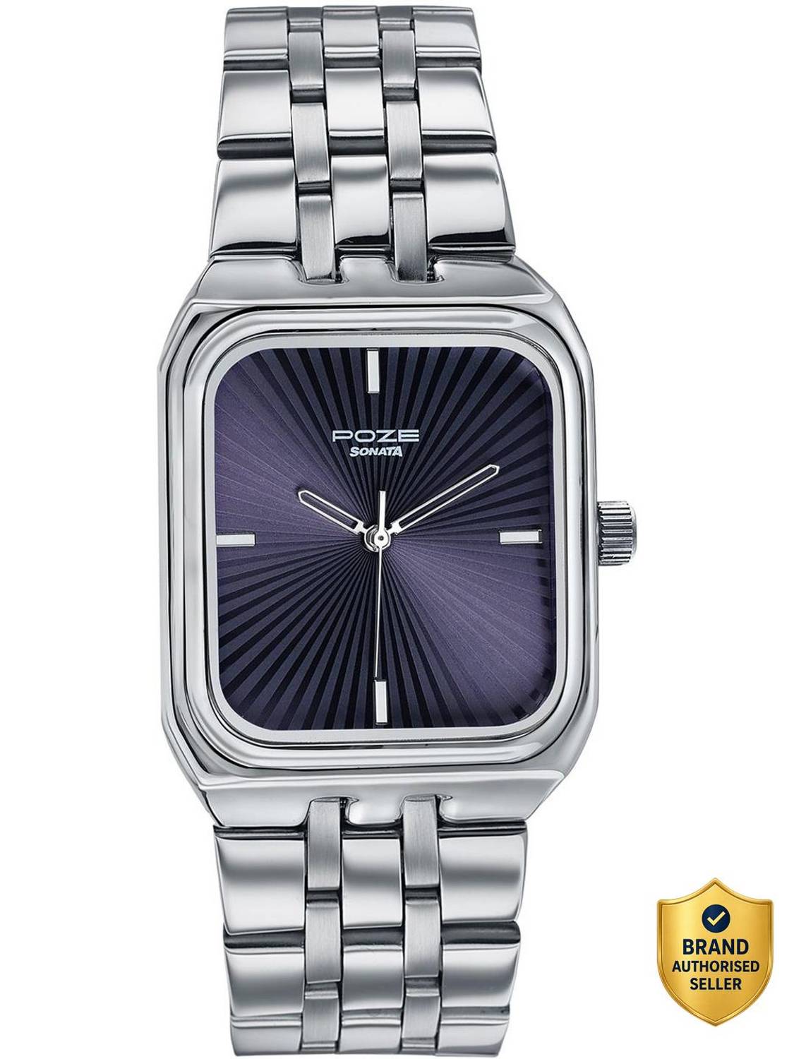 SONATA Poze 7 Sonata Poze 7 Blue Dial Silver Sheet Metal Strap Analog Watch  - For Men price history chart and lowest price