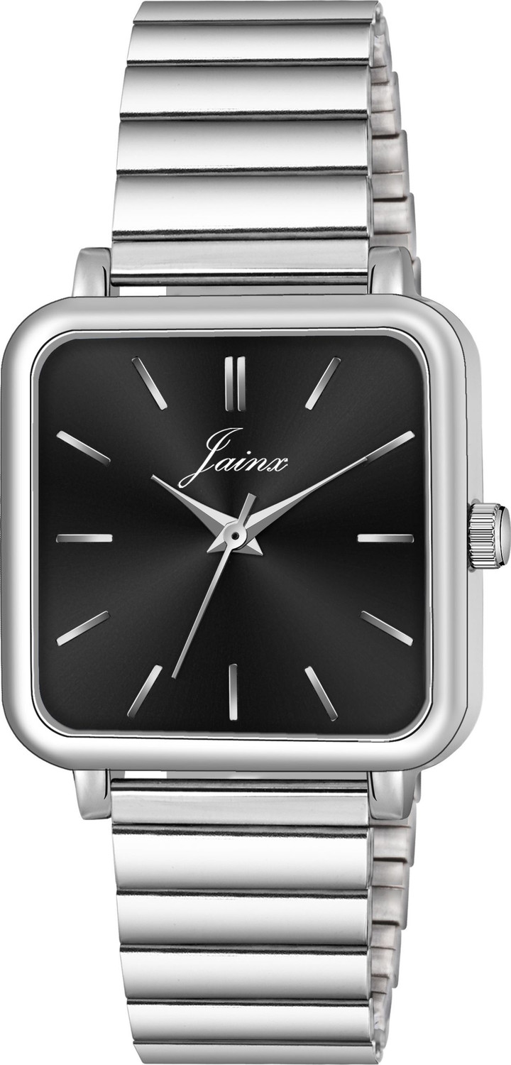 Image of JAINX JW8616 Minimalist Square Black Dial Analog Watch - For Women