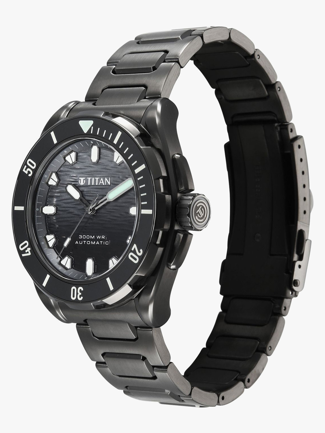 Image of Titan Titan Zero Hour Diver's 300m Titan Zero Hour Diver's 300m Automatic with Black Dial Analog Watch - For Men