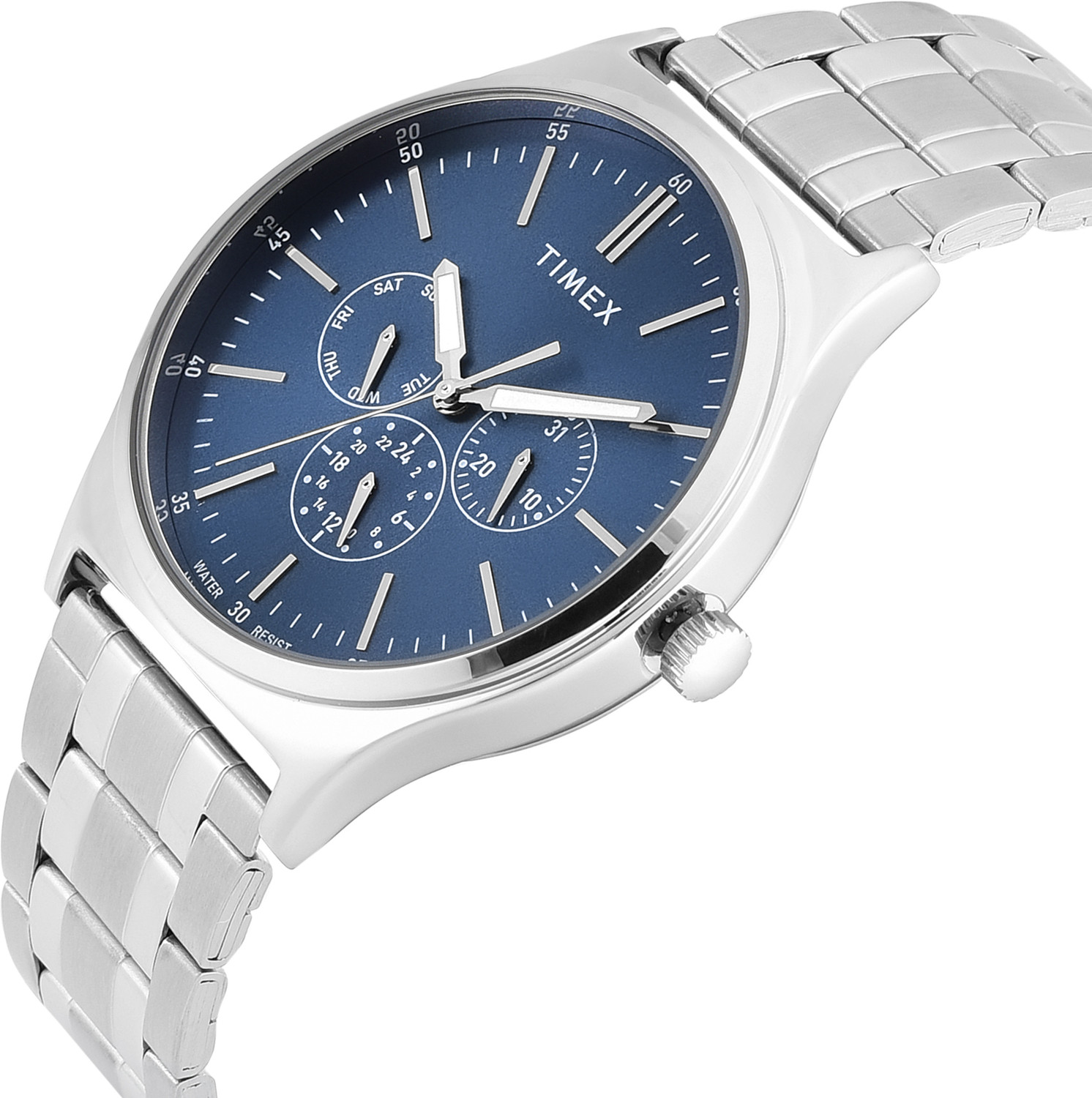 Image of TIMEX Multifunction Blue Dial Analog Watch - For Men