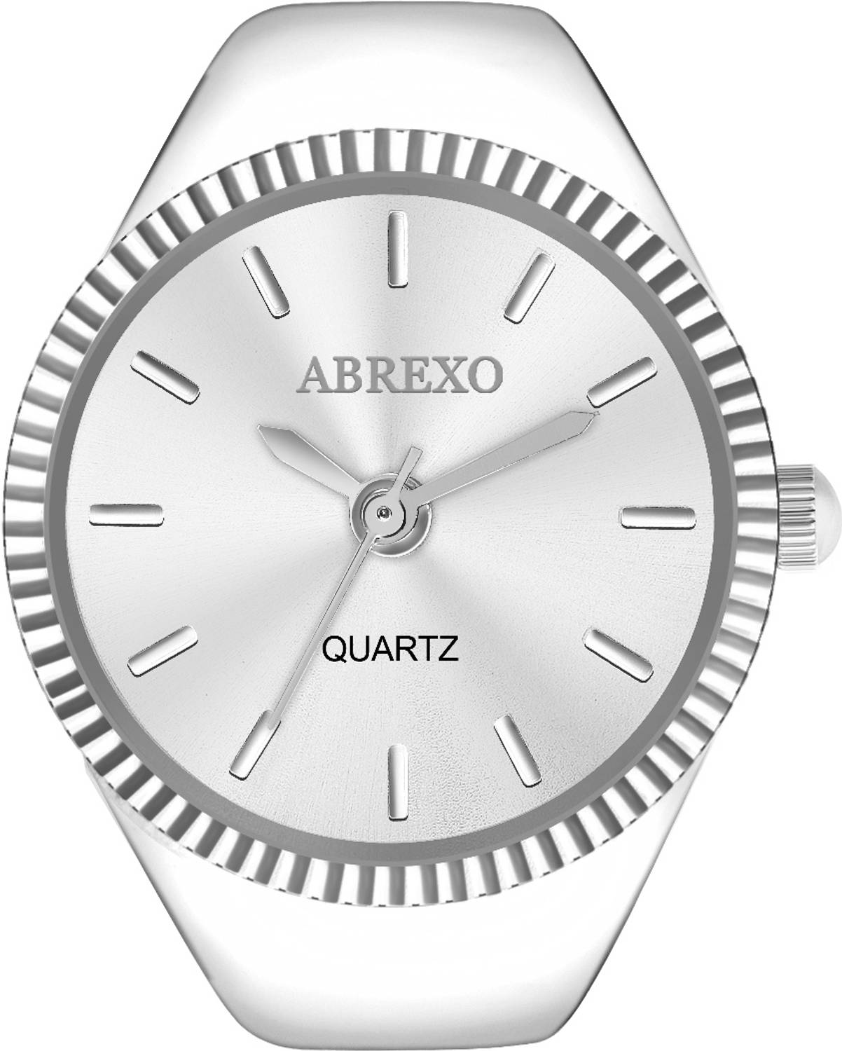 ABREXO Abx1040-Silver Silver Finger Ring Watch | Elegance | Adjustable Ring New Concept For Girls Analog Watch  - For Women