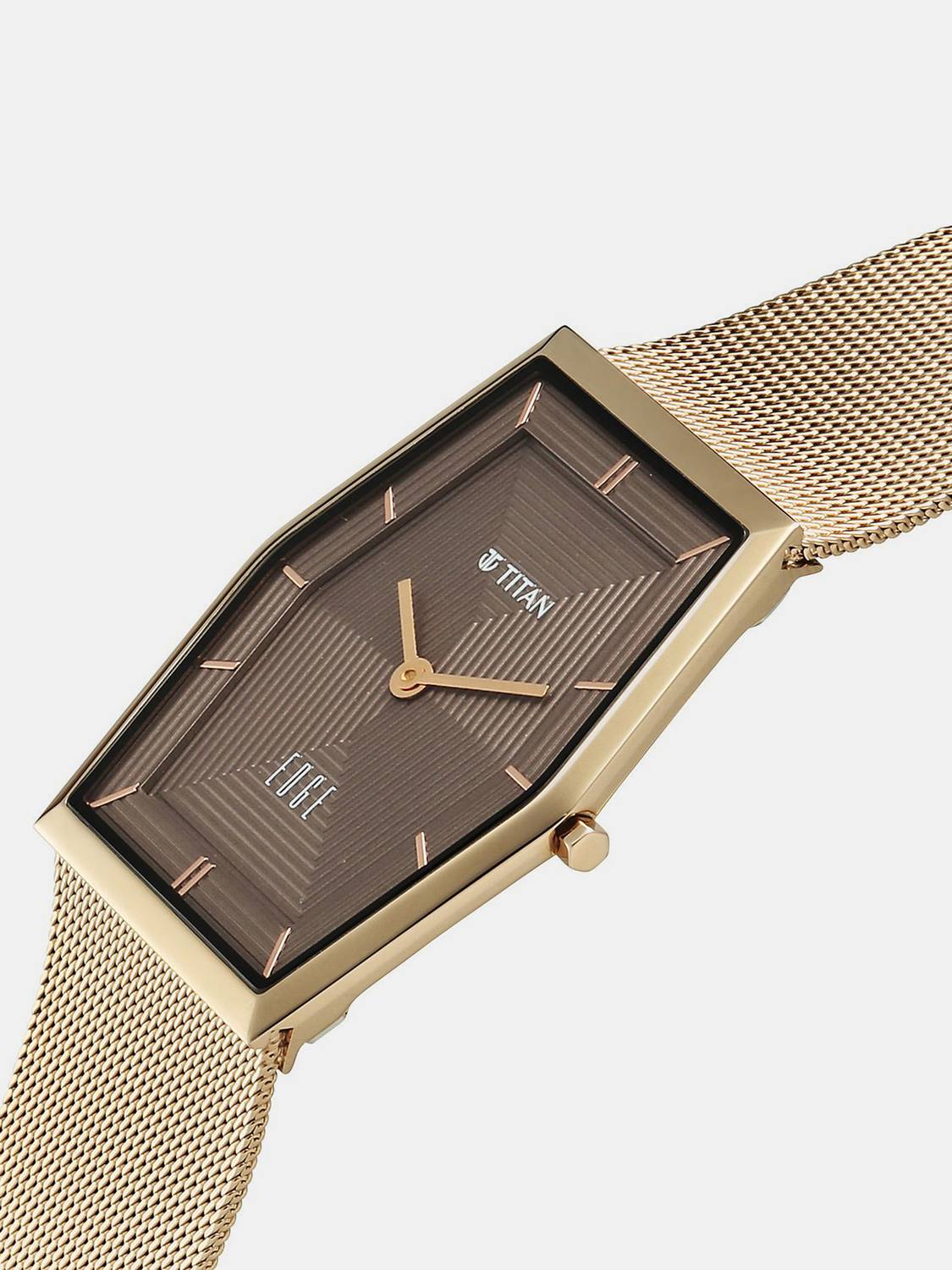 WAウエスタンアームズ PINGUN NOMO Titan Edge Whimsey Titan Edge Whimsey Quartz Brown Dial Rose Gold