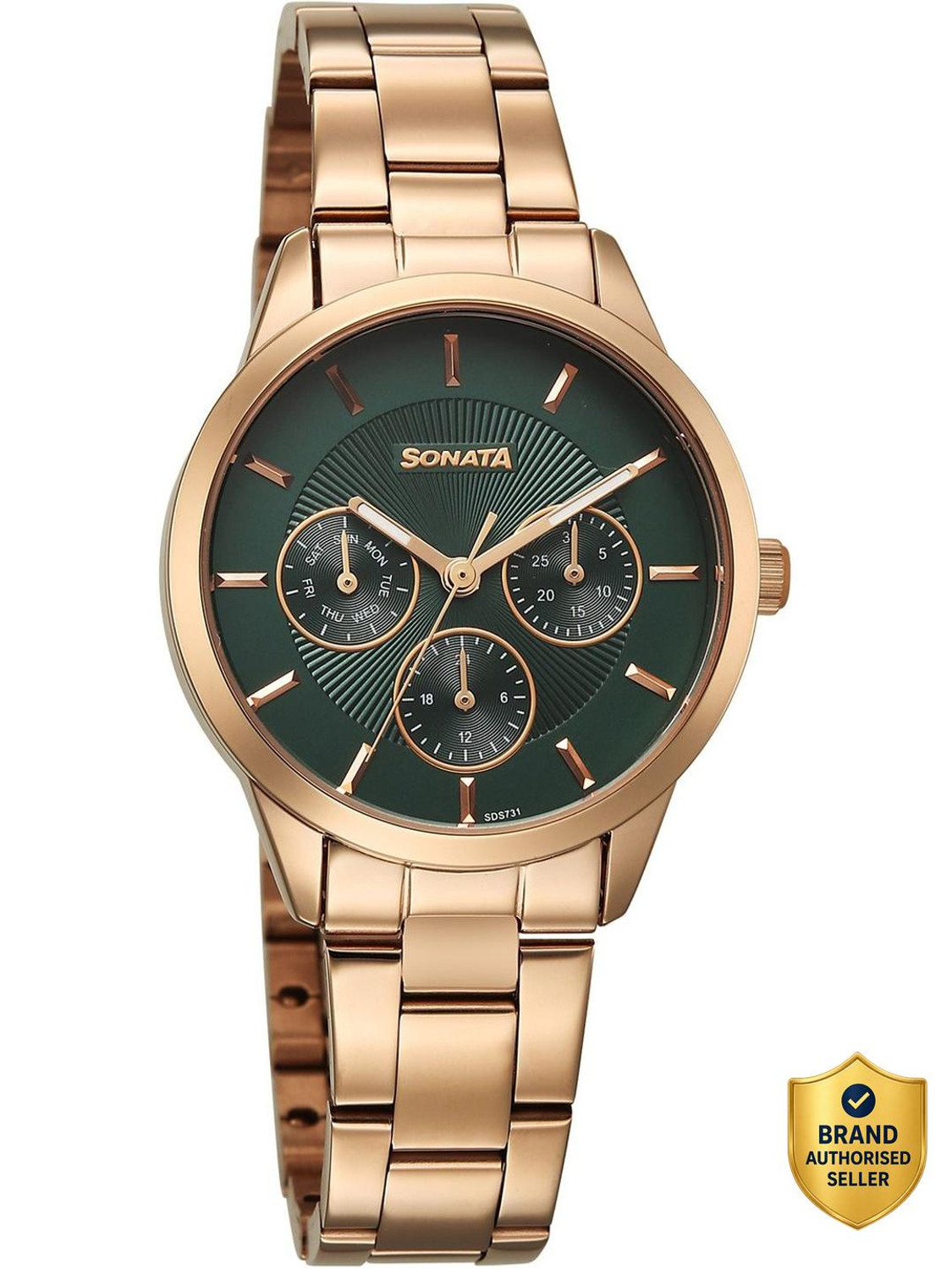 Image of SONATA Festive 2.0 Sonata Festive 2.0 Quartz Green Round Dial Women's Watch / Analog Watch - For Women