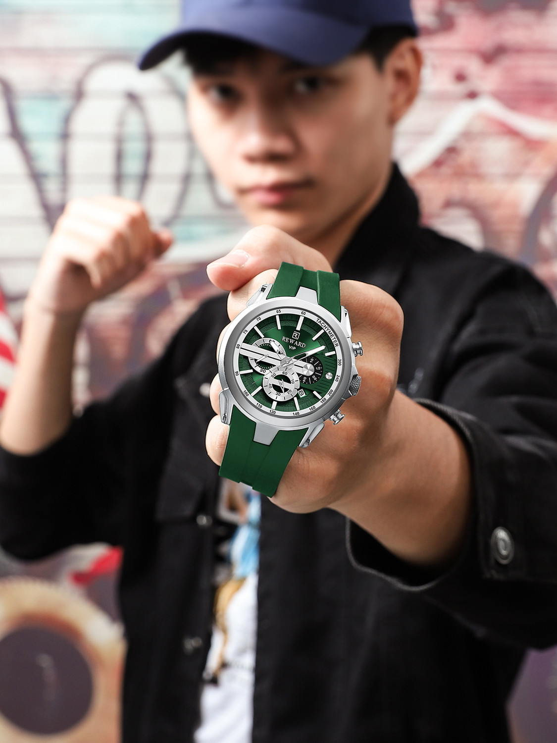 Image of Reward Green Color Analog Watch For Men Analog Watch - For Men