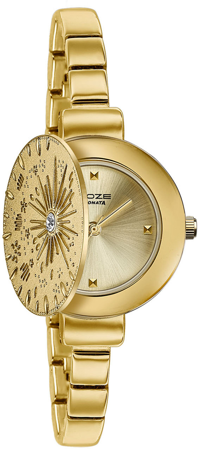Image of SONATA Poze Drop 9.2 Poze 9 Quartz Gold Dial IPG Alloy Strap Analog Watch - For Women