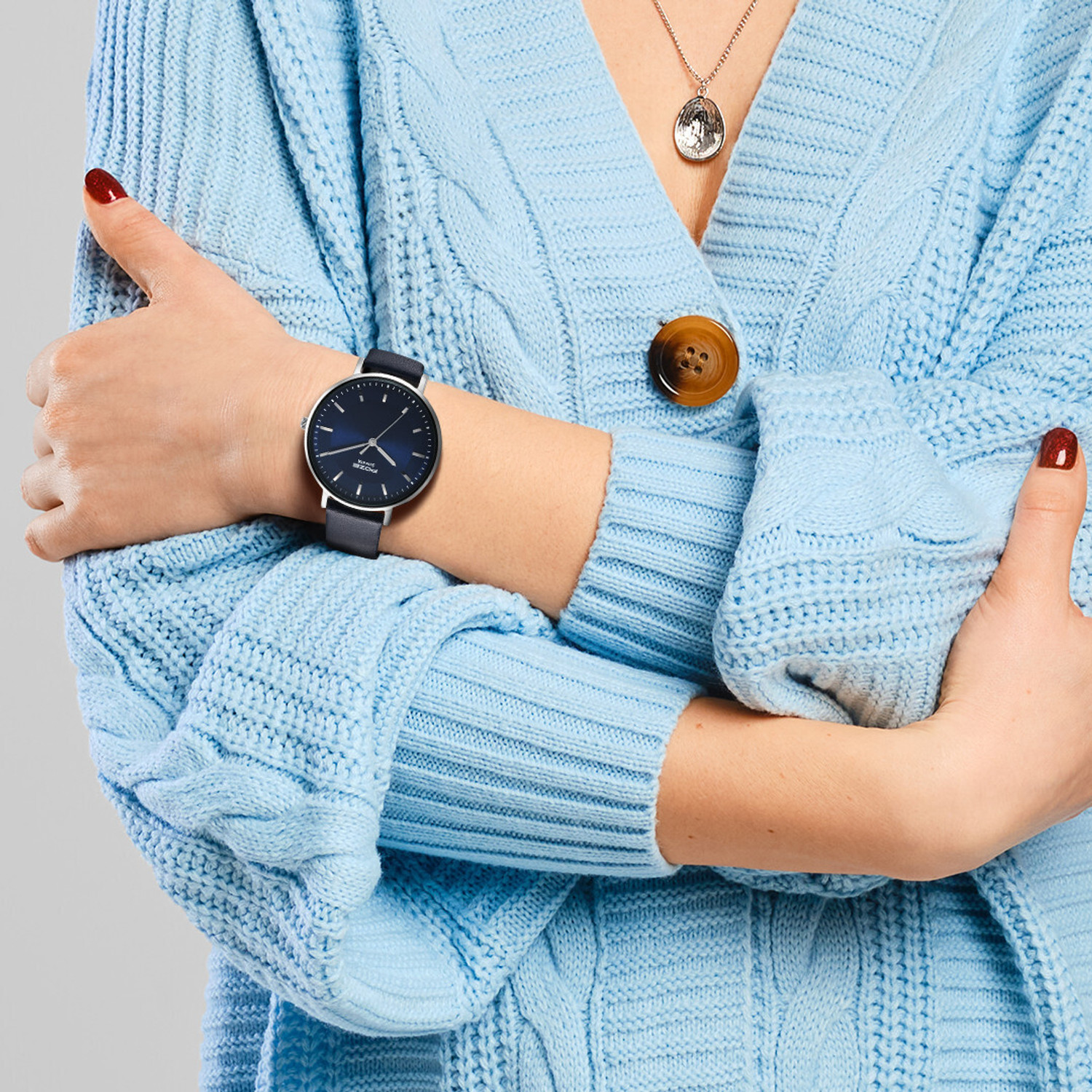 Image of SONATA Poze Blue Dial Blue Strap Analog Watch - For Women