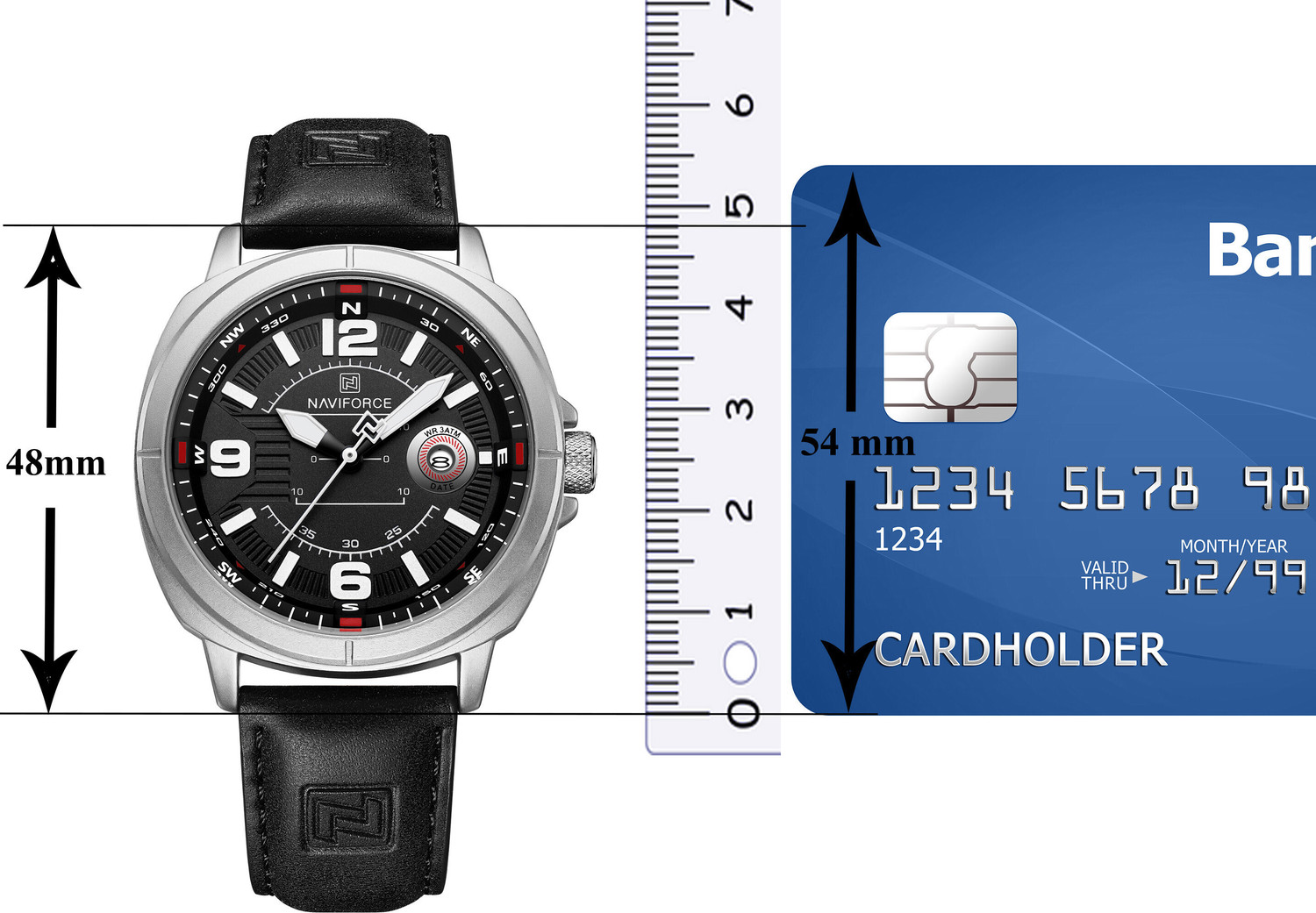Image of NAVIFORCE NF8078 NF8078SWB Analog Watch - For Men