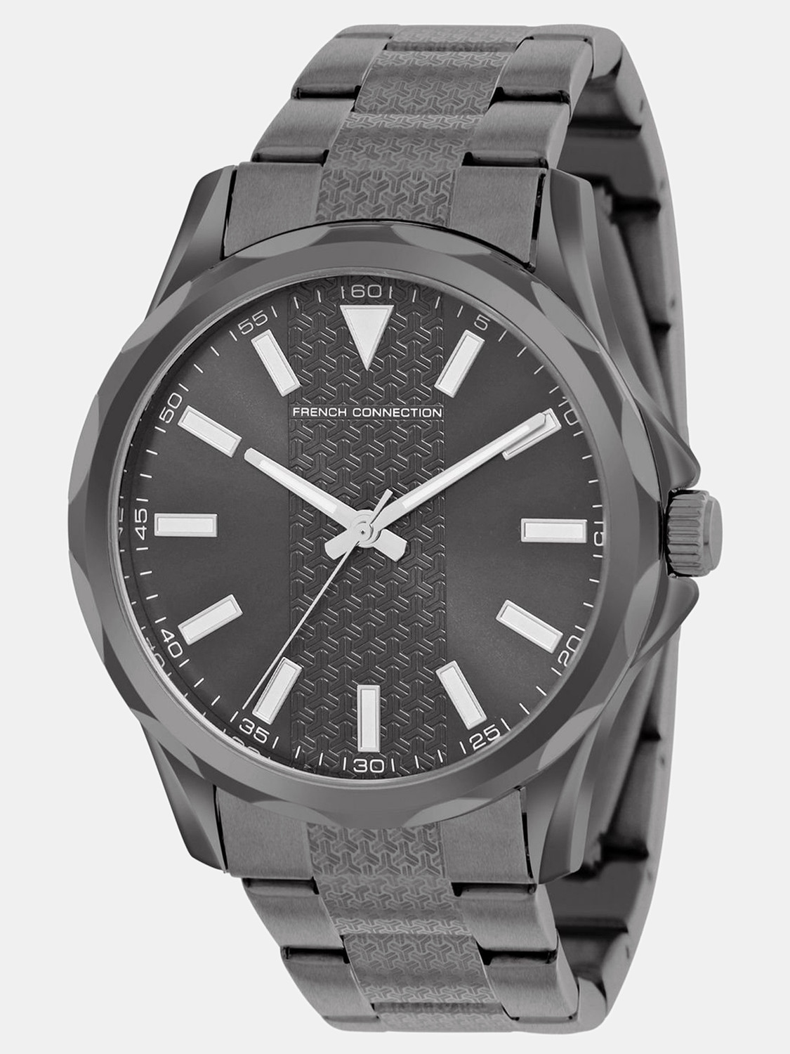 Image of French Connection FCC03GNM Grey Sunray Textured Dial | Analog Watch for Men's | FCC03GNM Analog Watch - For Men