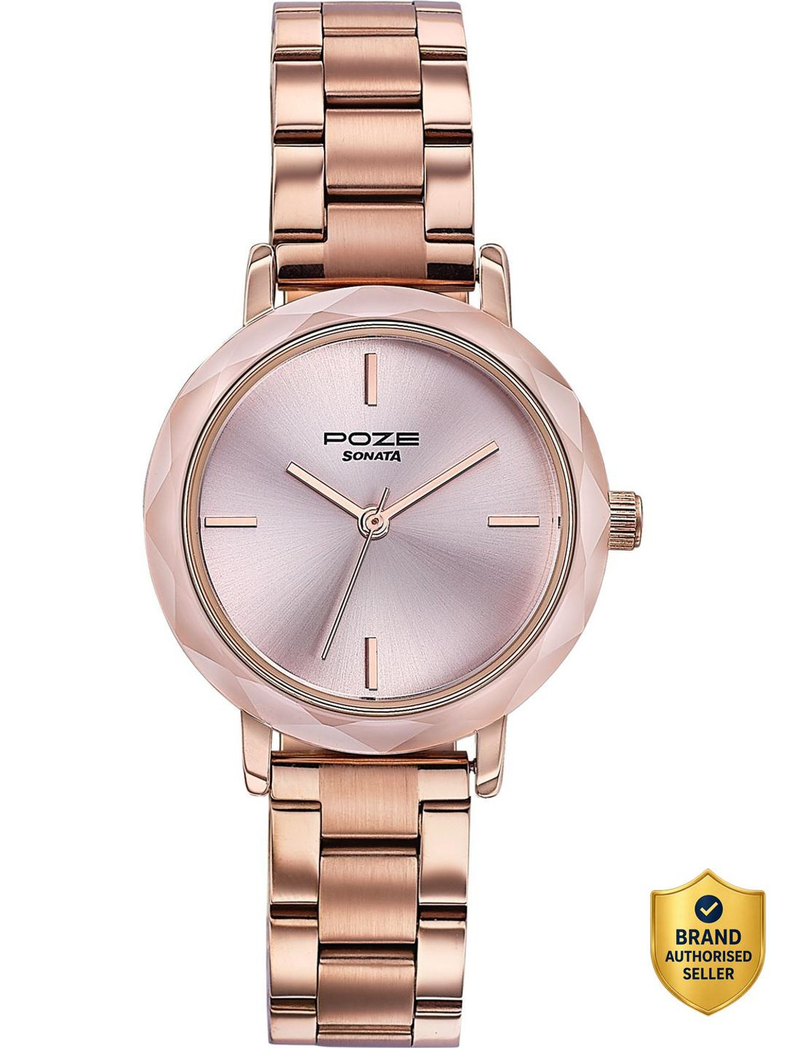 Image of SONATA Poze Sonata Poze Shoreline Shimmers Quartz Blush Round Dial Women's Watch / Analog Watch - For Women