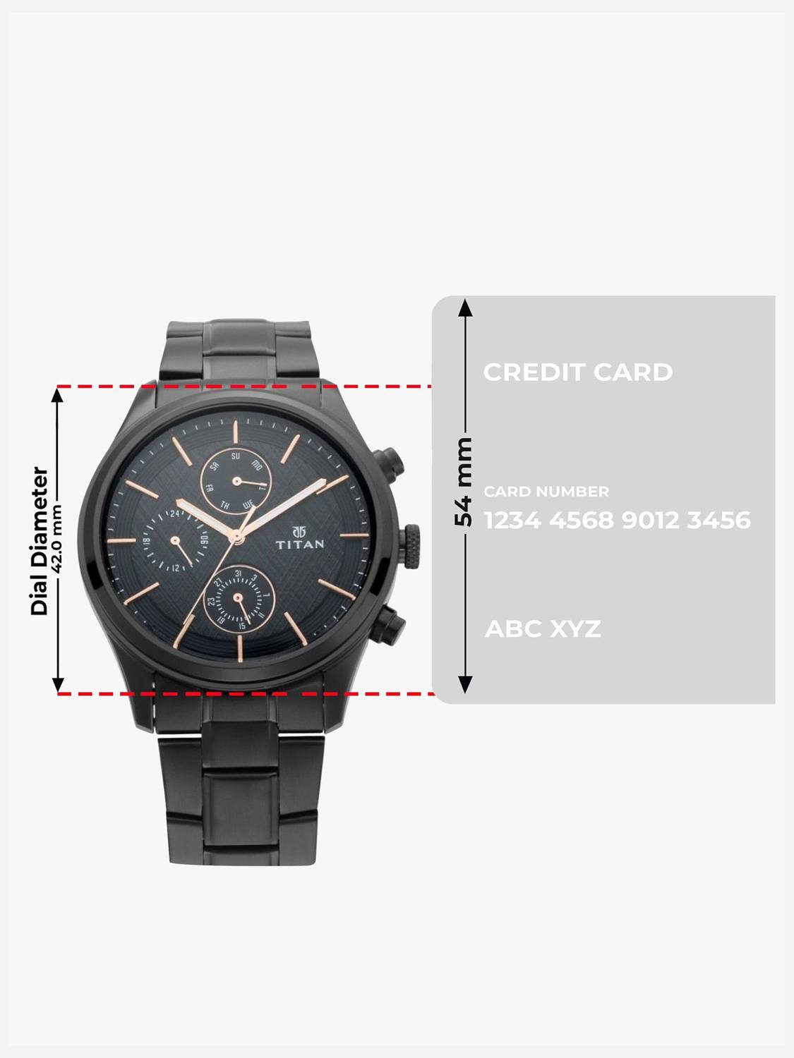 Titan Workwear Multifunction Black Dial Black MetalStrap Analog Watch - Image 4