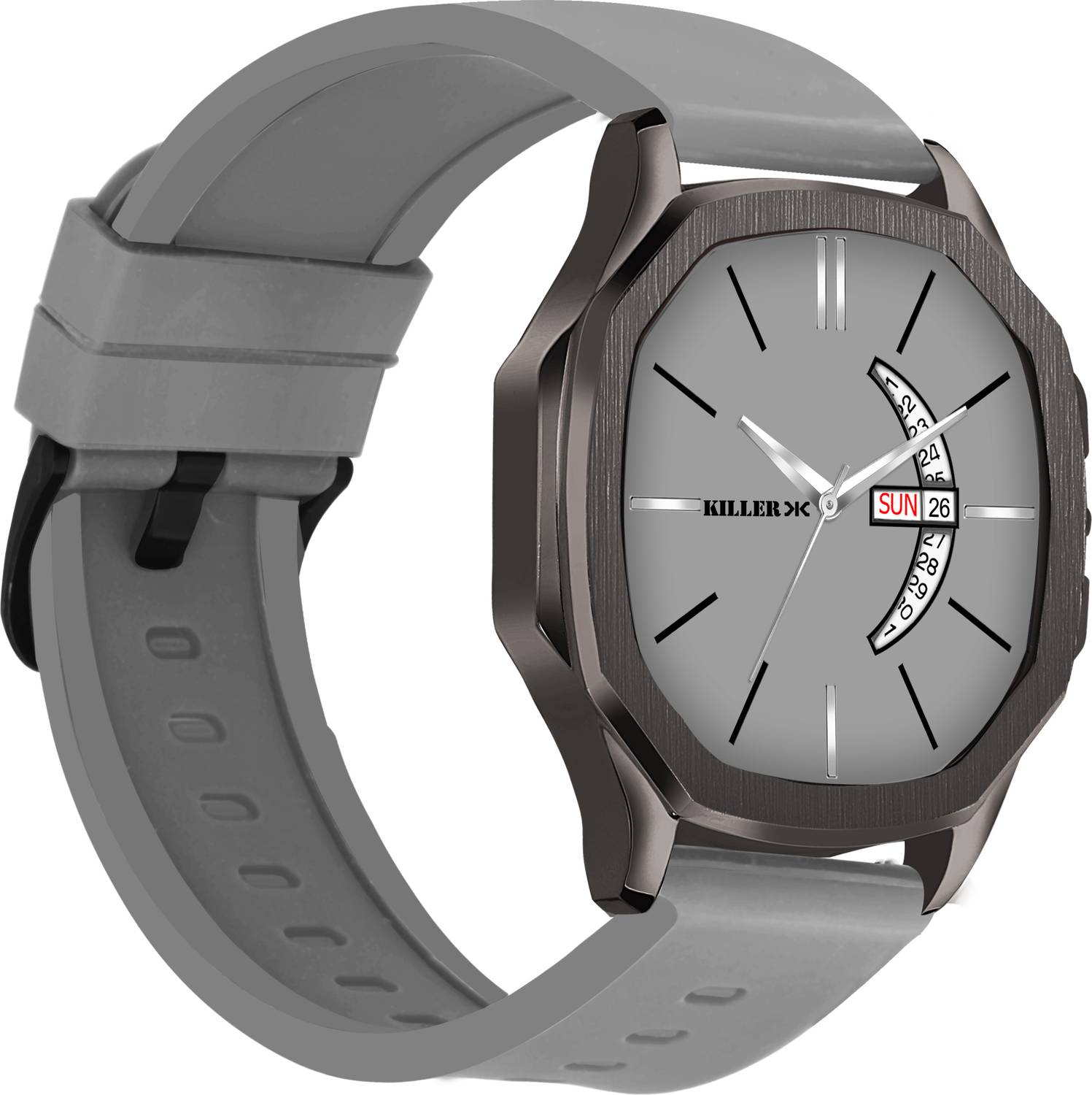 KILLER Hexa Gun Metal Analog Watch for Men - Image 1