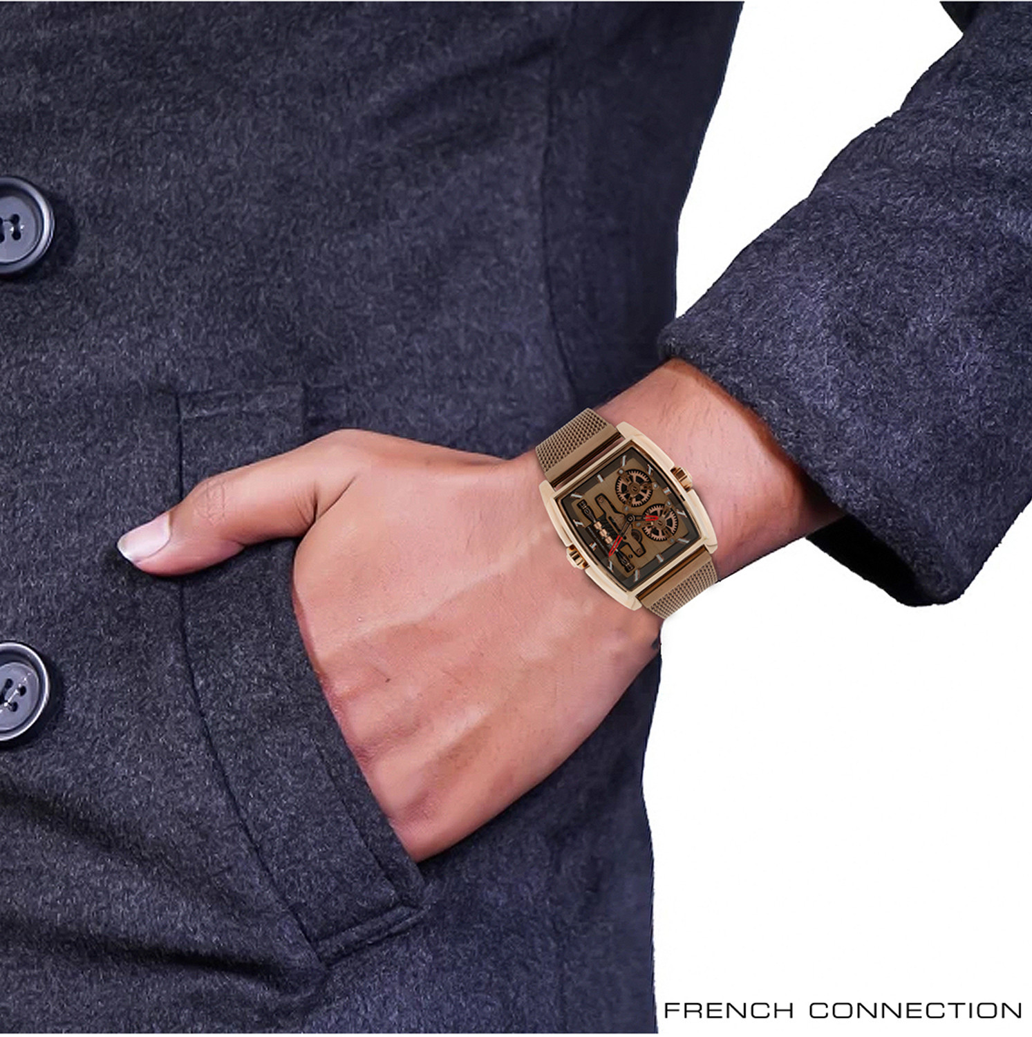 Image of French Connection Barrel Barrel Analog Watch - For Men