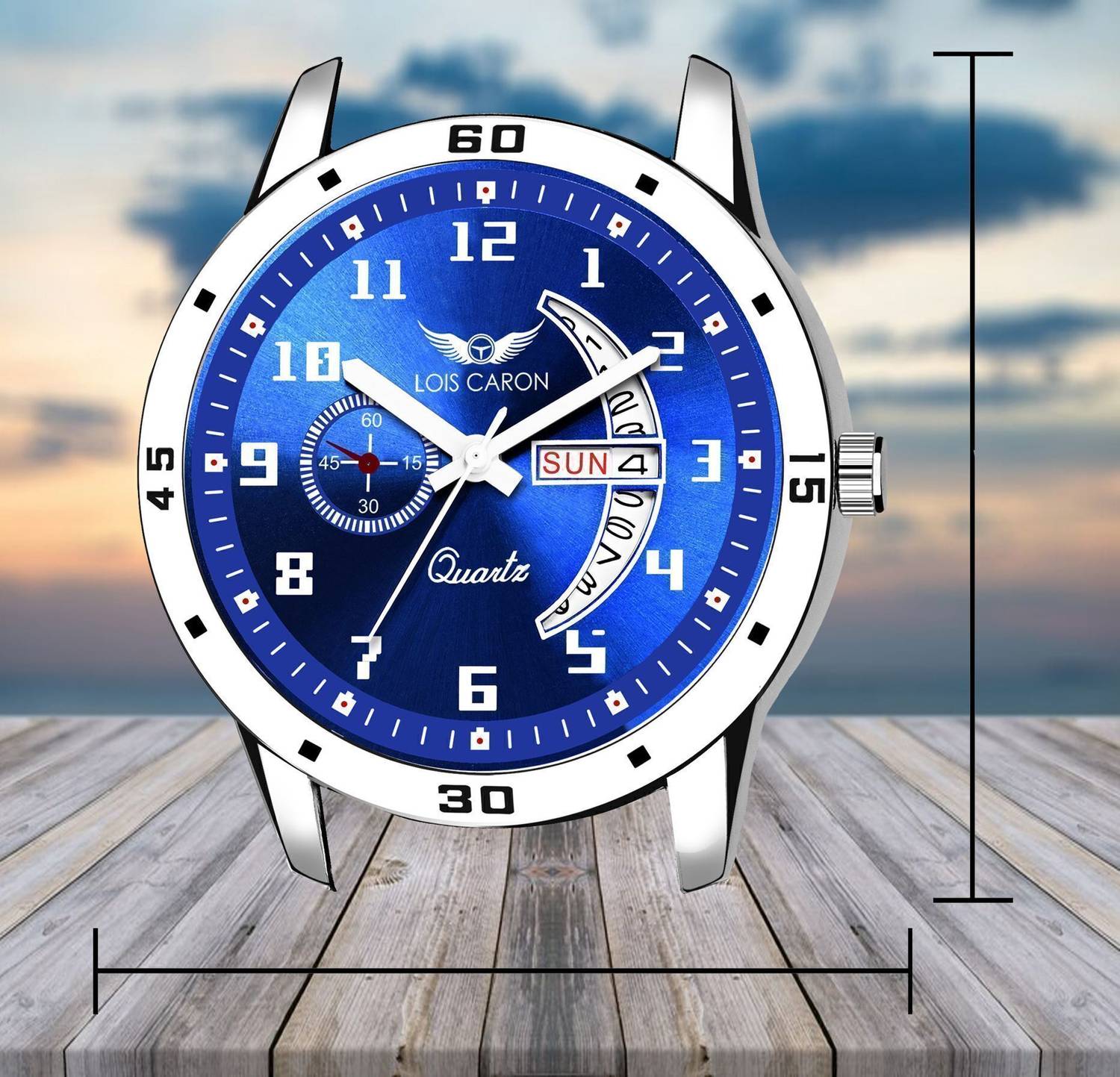 LOIS CARON LCS-8188 Stainless Steel Chain Watch - Image 3