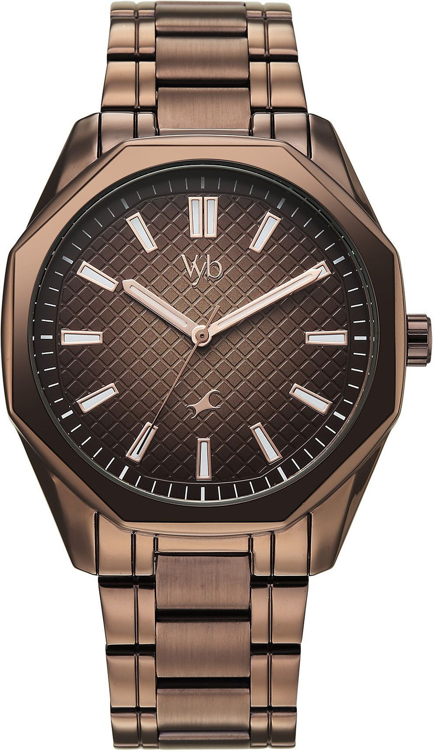Image of Fastrack Vyb Quest Fastrack Vyb Quest Quartz Brown Dial Brown Strap Analog Watch - For Men