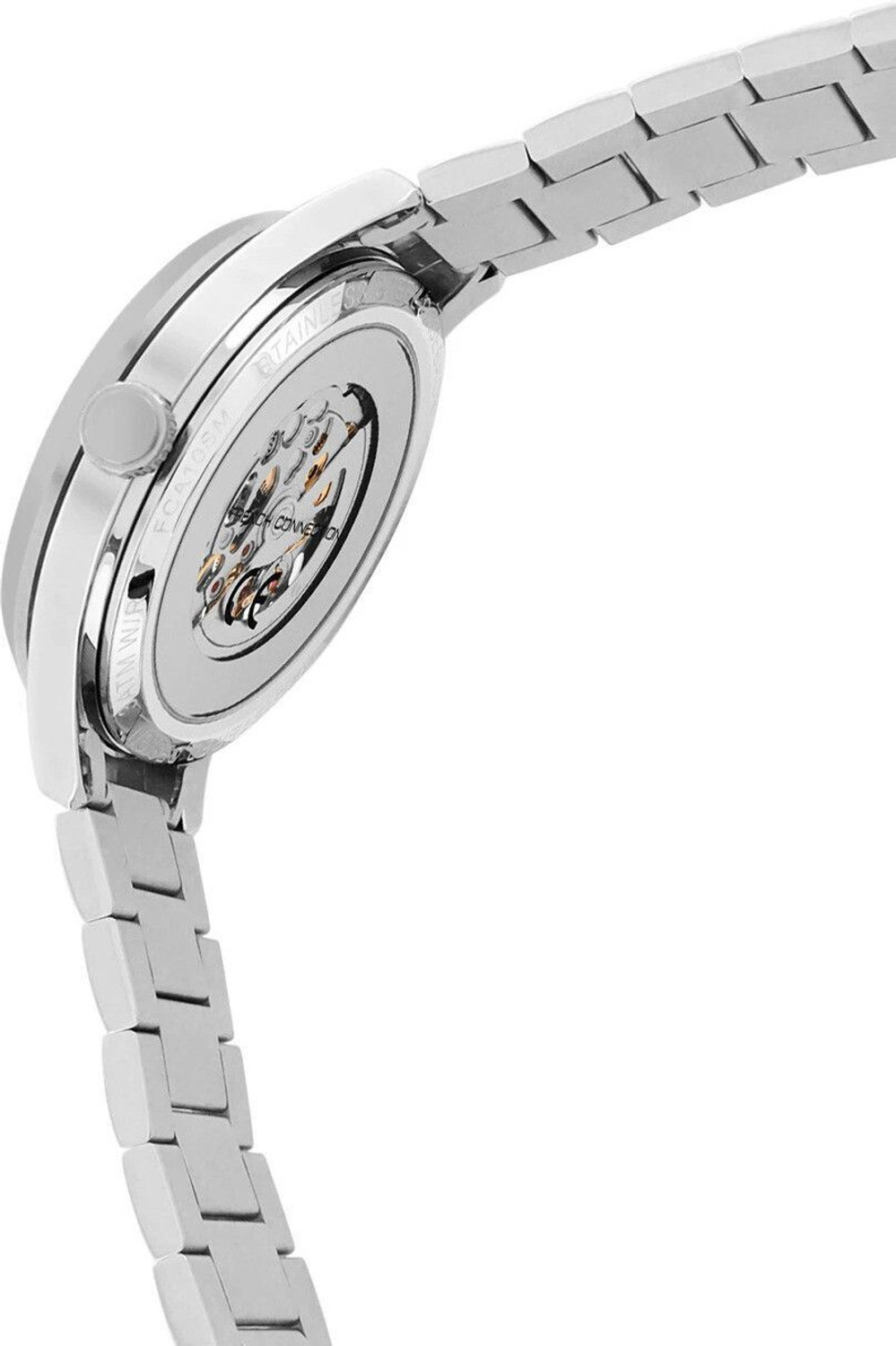 Image of French Connection Men Silver Automatic Watch | Grey Sunray Dial Analog Watch - For Men