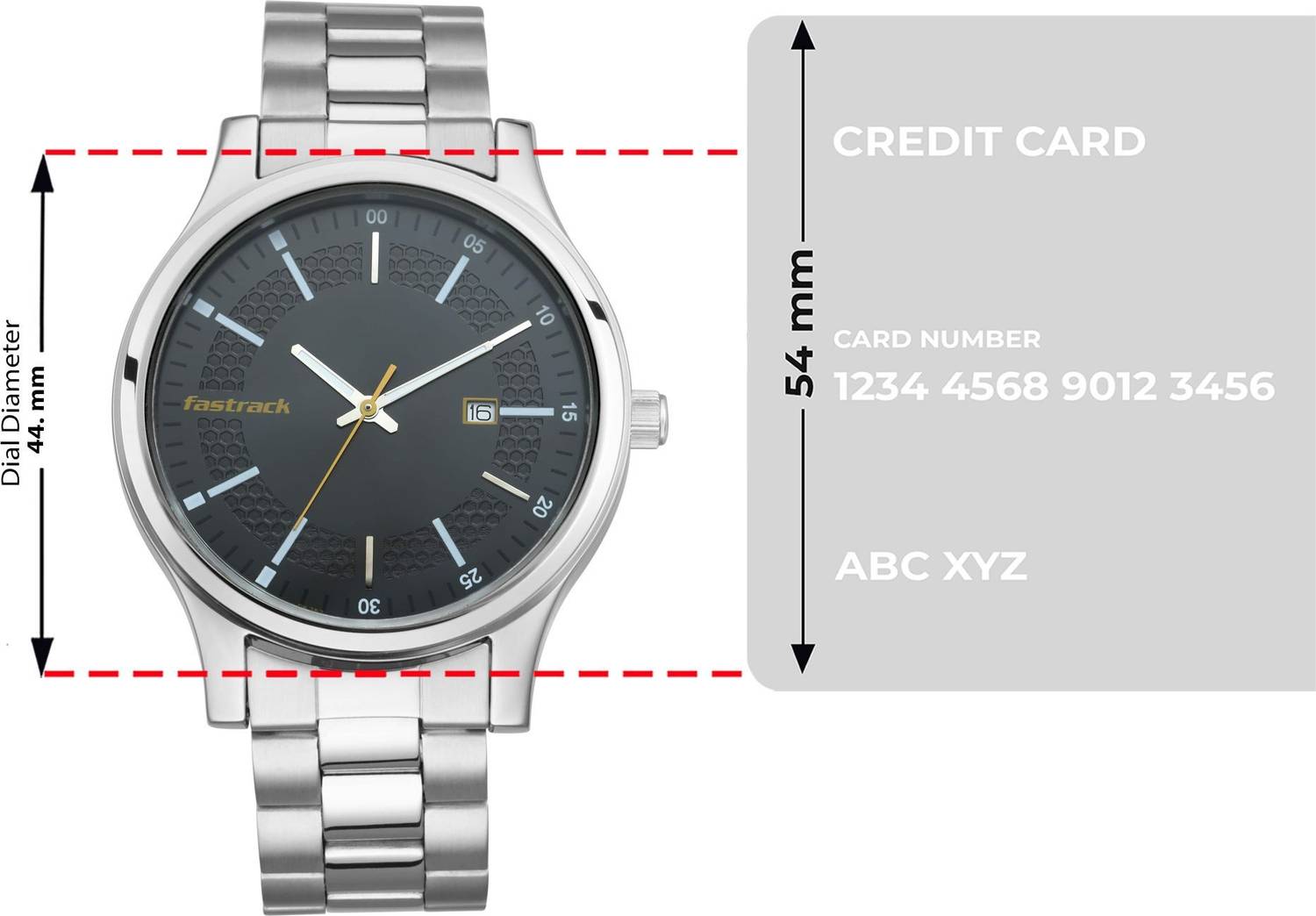 Fastrack 3240SM03 Black Dial Silver Stainless Steel Men's Watch - Image 4