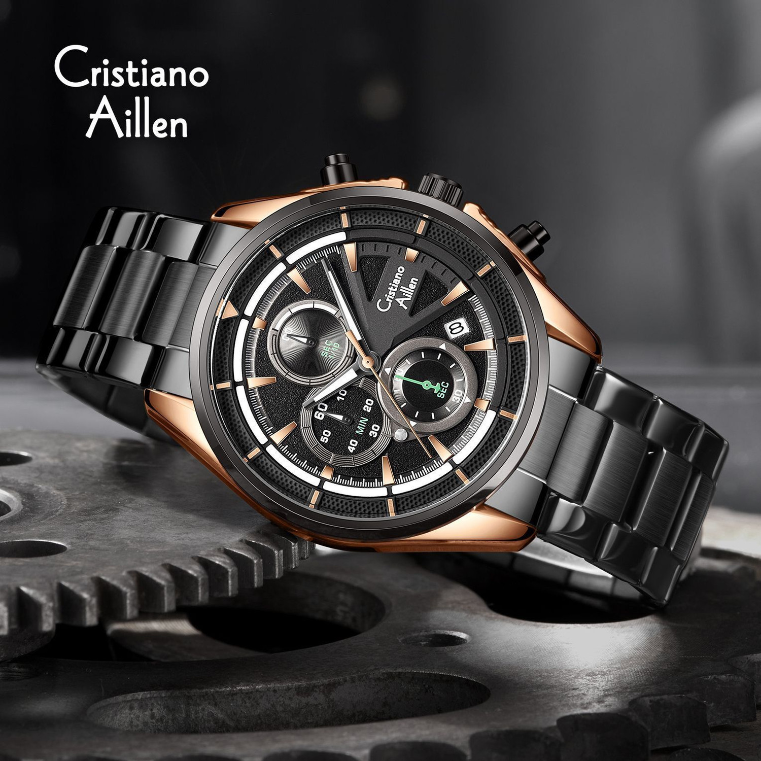 Image of Cristiano Aillen CA-8890 Luxury Classic Waterproof Analog Watch - CA-8890 Analog Watch - For Men