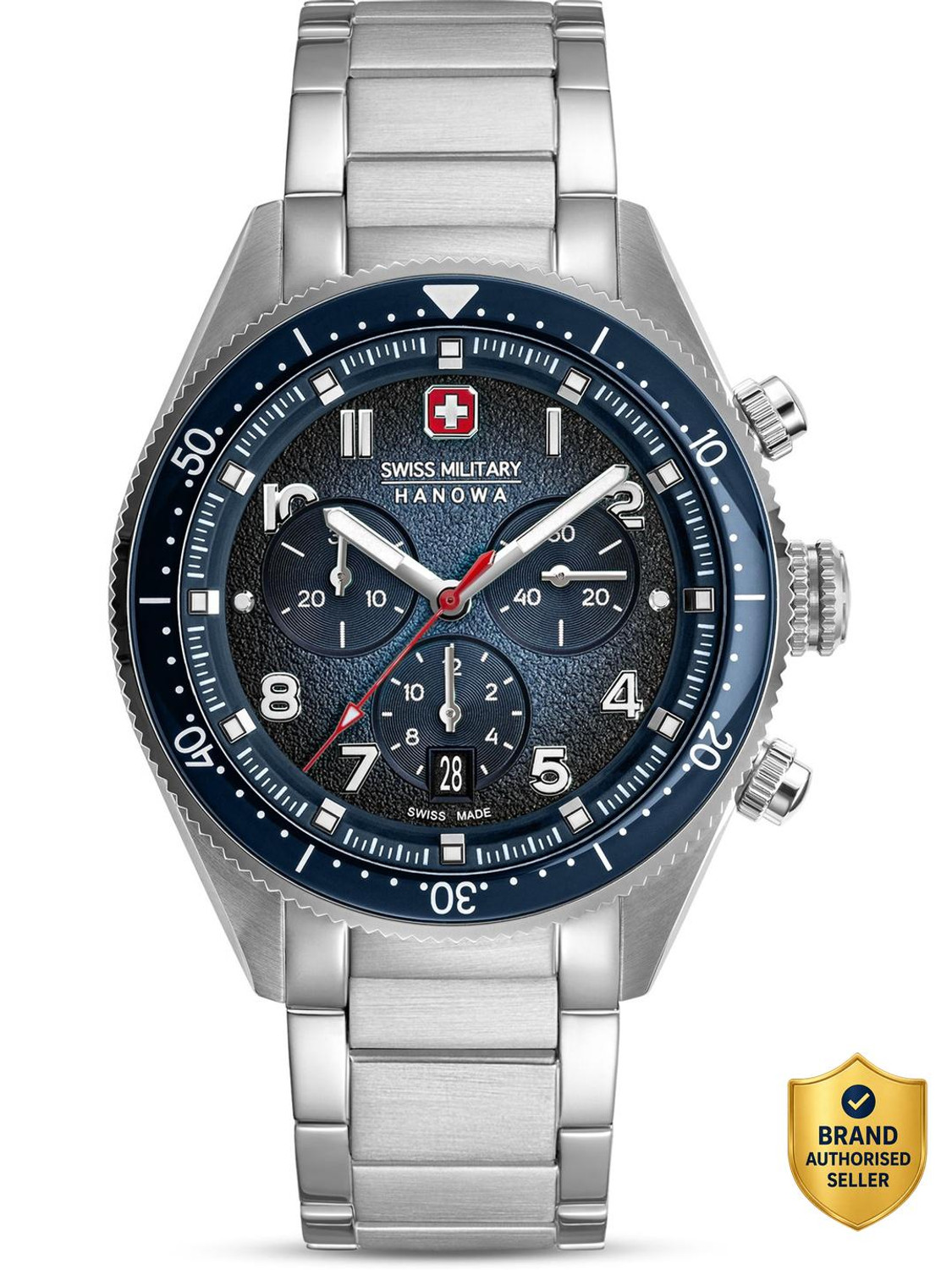 Image of Swiss Military Hanowa GREYHOUND CHRONO Swiss Made Analog Watch - For Men
