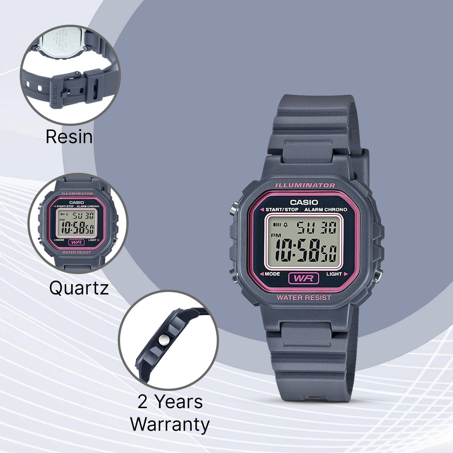 CASIO LA-20WH-8ADF Youth Digital Watch - Image 3