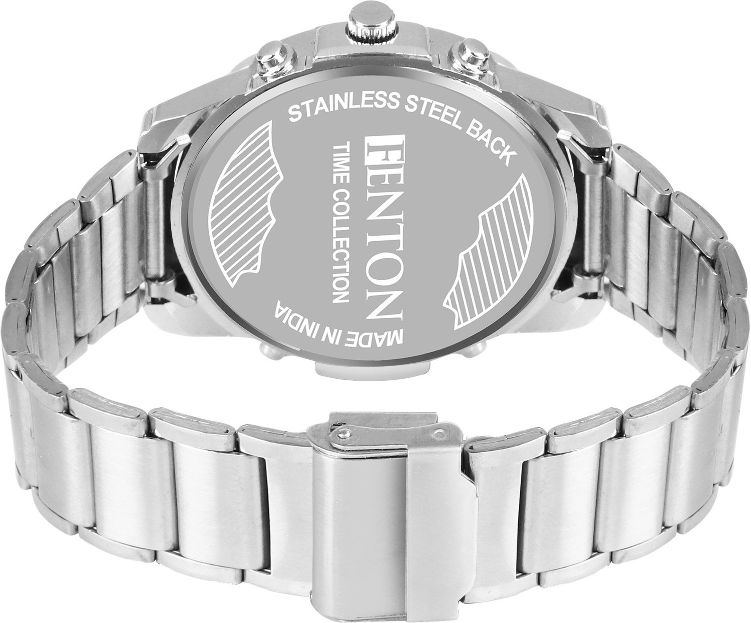Image of FENTON WATCHES FNTIN-90133 Trendy Classic Series Mesh Chain Stainless Steel Designer Analog Watch - For Men