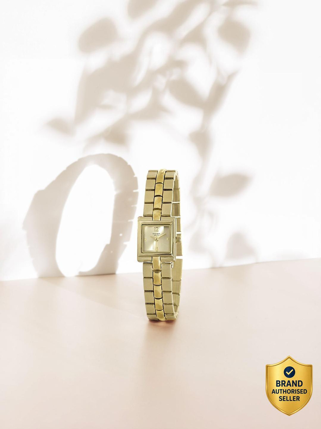 Image of SONATA Poze 8 Sonata Poze 8 Quartz Gold Dial IPG Alloy Strap Analog Watch - For Women