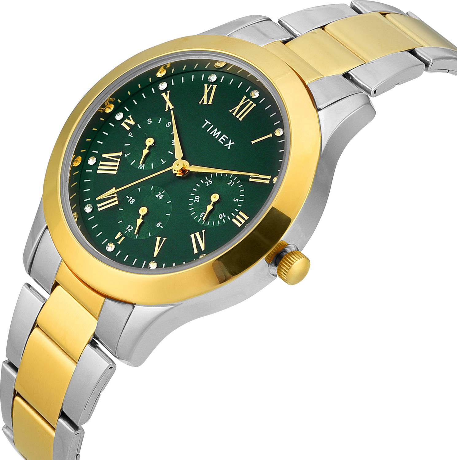 TIMEX Trendline Round 36mm Green Dial Watch for Women - Image 2
