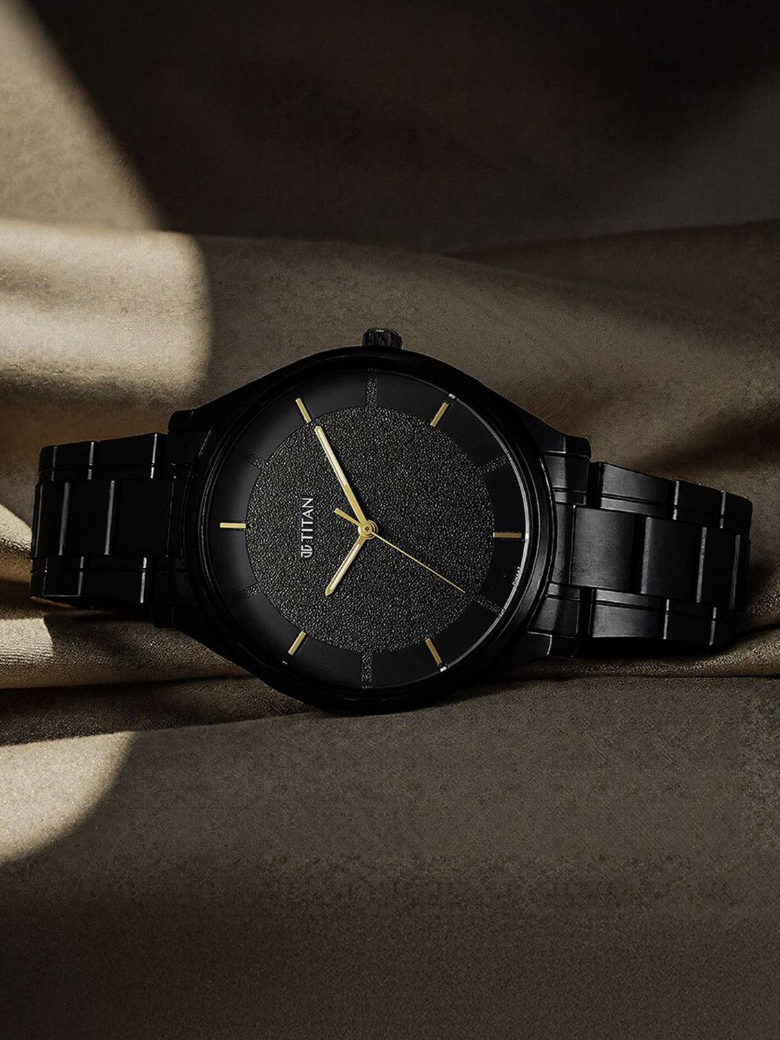 Titan Neo Black & Gold Analog Watch - Men - Image 2
