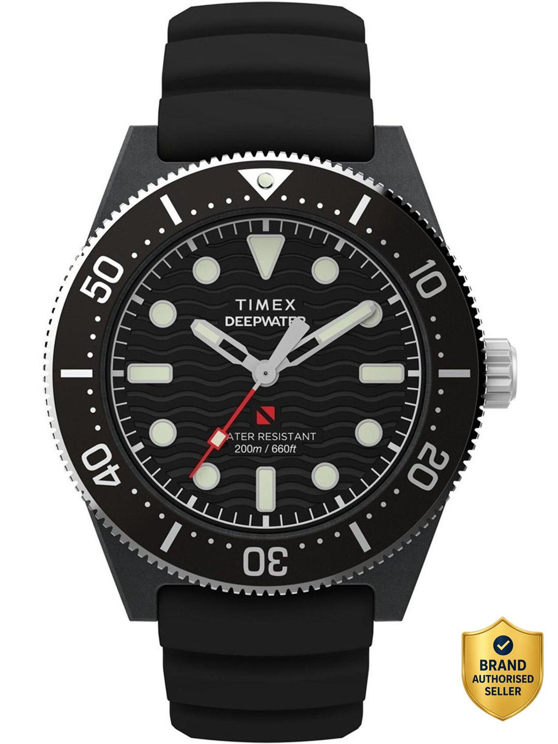 Image of TIMEX TW2Y02200UJ Waterburry Round 43mm Black Dial Analog Watch - For Men