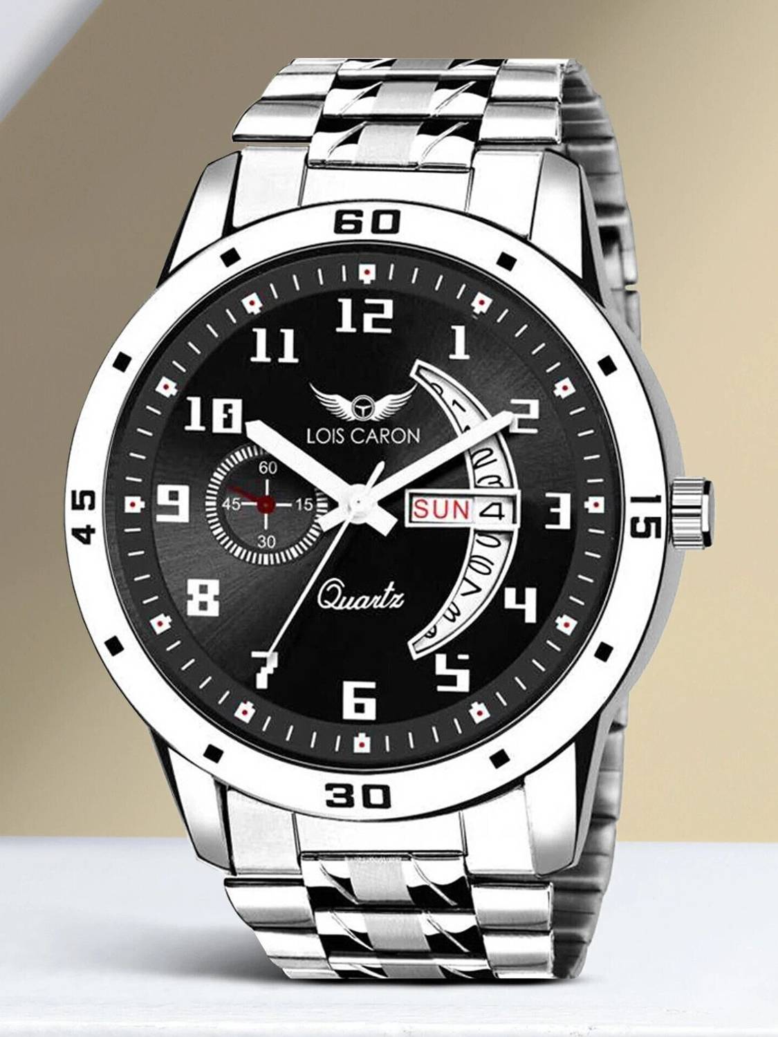 LOIS CARON LCS-8190 Elegant Series Square Quartz Watch - Image 2