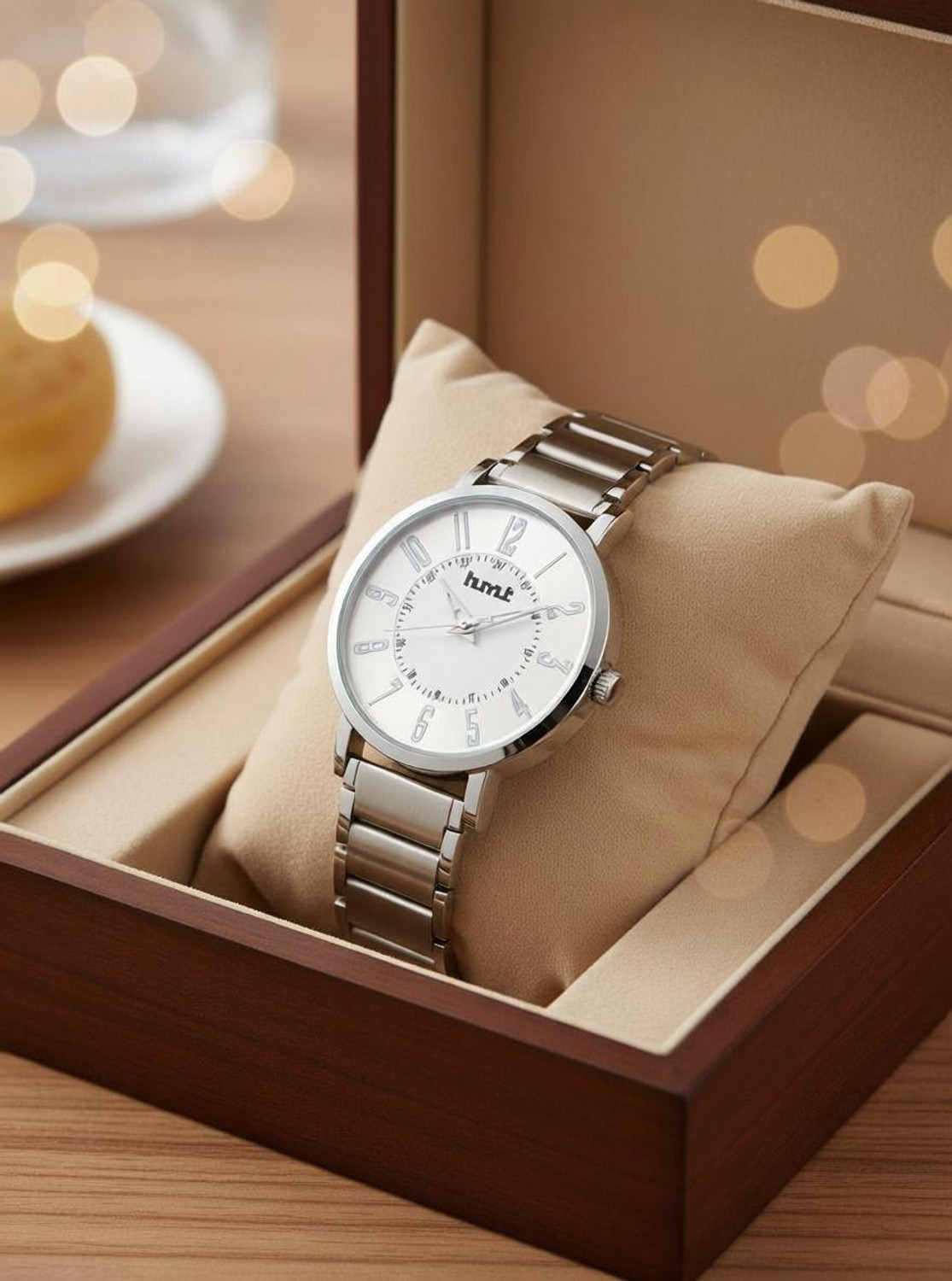 Image of hmt QUARTZ Attractive Silver Color Luxury Trending Analog Watch - For Women