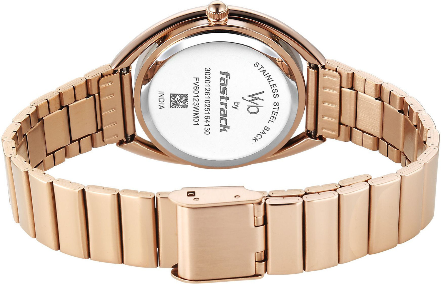 Image of Fastrack Vyb Eclipse Minimalist Quartz Dial Rose Gold Alloy Strap Analog Watch - For Women