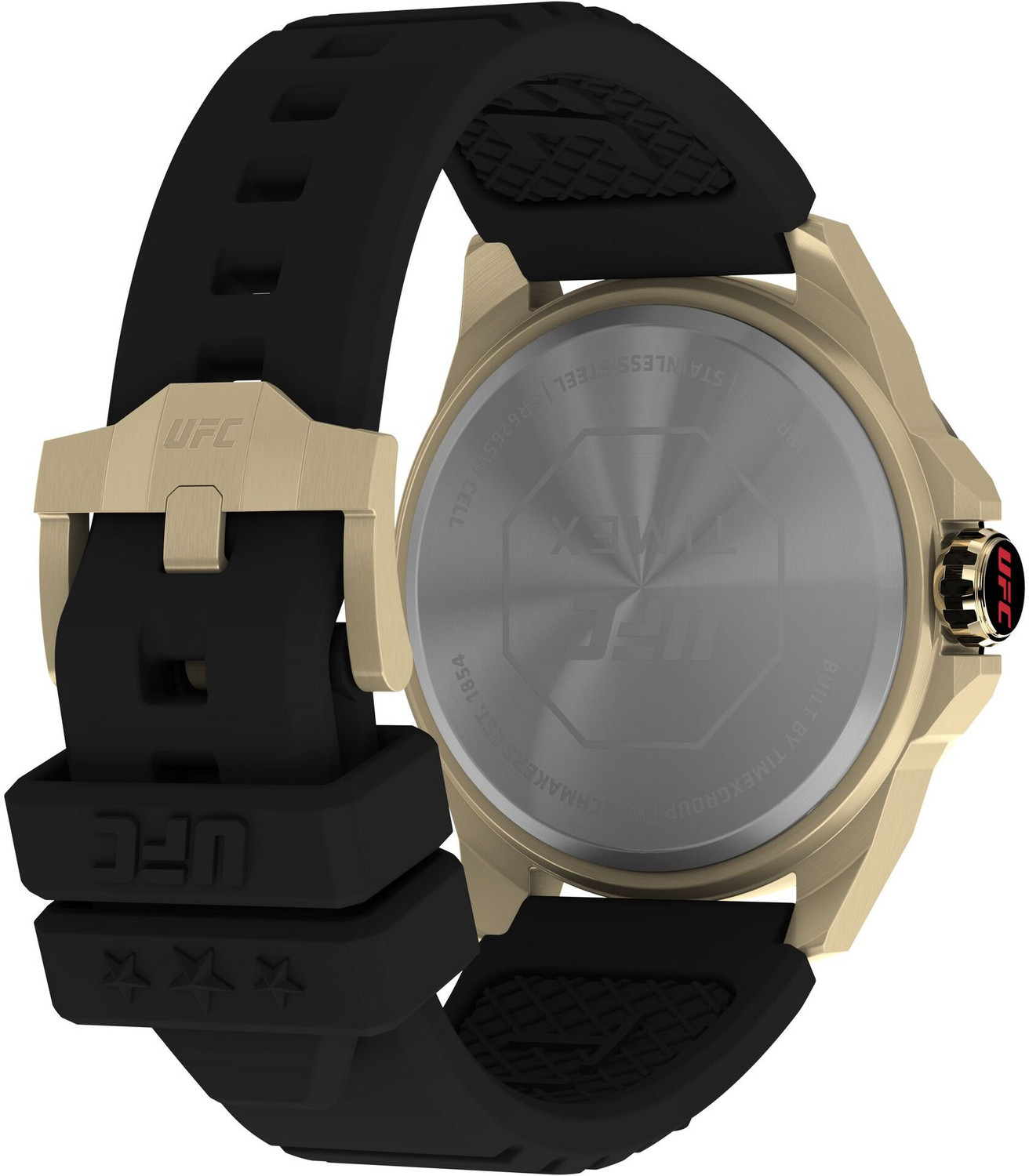 Image of TIMEX TW2W73600UJ UFC Octagonal 46mm Black Dial Analog Watch - For Men