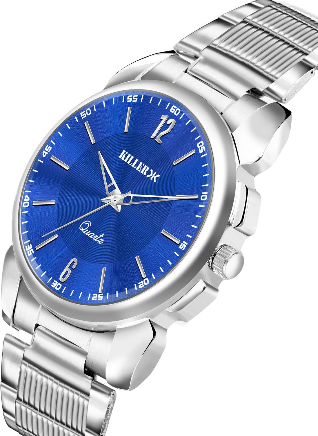 KILLER KLR-8426 Blue Dial Silver Chain Boys Watch - Image 3