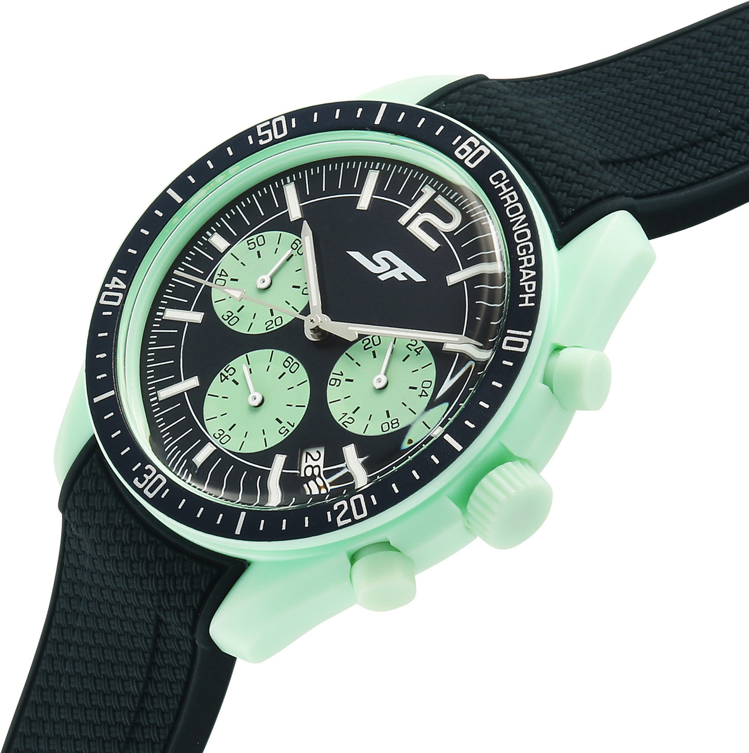 Image of SONATA SF Genesis Quartz Multifunction Chronograph Blue Dial Blue Strap Analog Watch - For Men