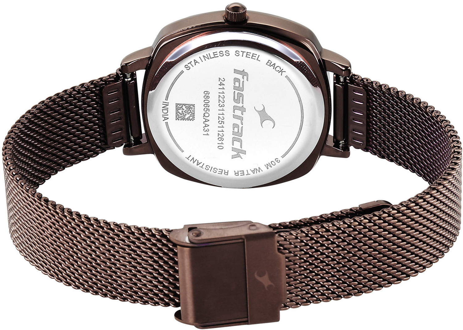 Image of Fastrack Stunners Fastrack Stunners XI Quartz Black Dial Brown Stainless steel Strap Analog Watch - For Women