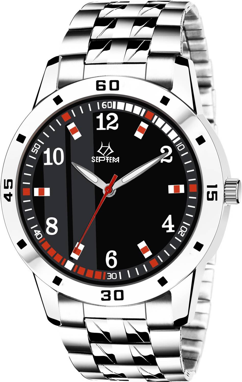 Septem Analog Watch - For Men, Black - Image 2