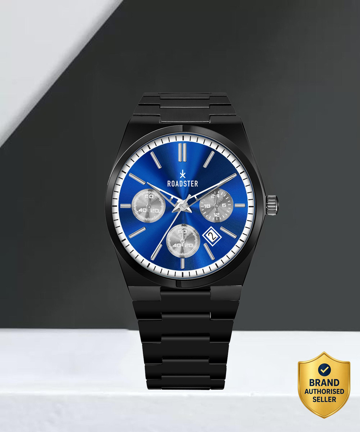 Image of Roadster RDSTR-9502 Roadster Original Black Plated Scratch Resistant Chrono Date Watch For MensBoys Analog Watch - For Men
