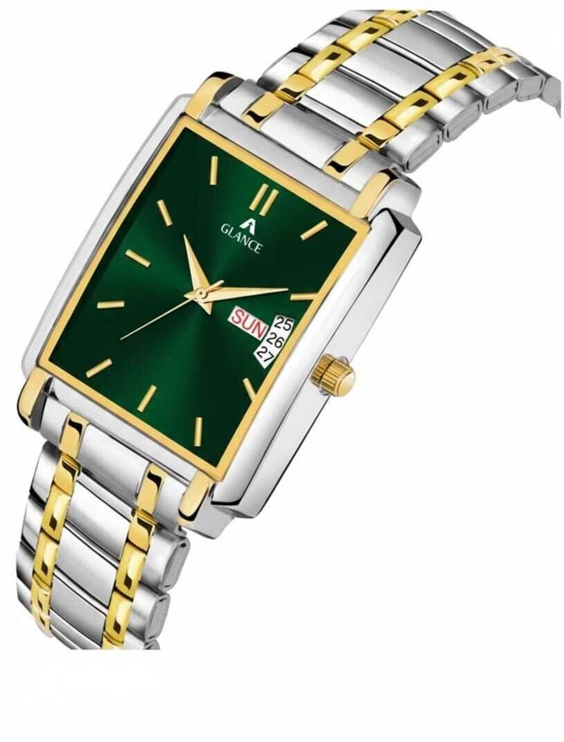 Image of Aglance 1506bm04 Green Dial Mens Watch 1506bm04 Green Dial Mens Watch Analog Watch - For Men
