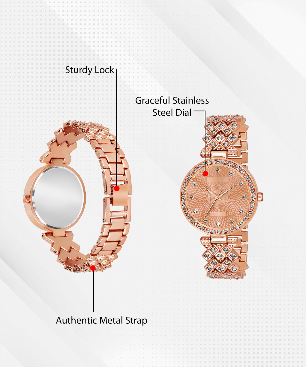 Image of WHITE STONE WS-001-RT-2 Special Ladies Watch & Girls Watch & Women Watch Analog Watch - For Women
