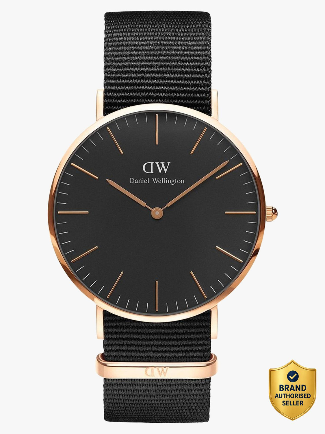 Image of DANIEL WELLINGTON Classic Cornwall 40mm Black Dial Analog Watch - For Men