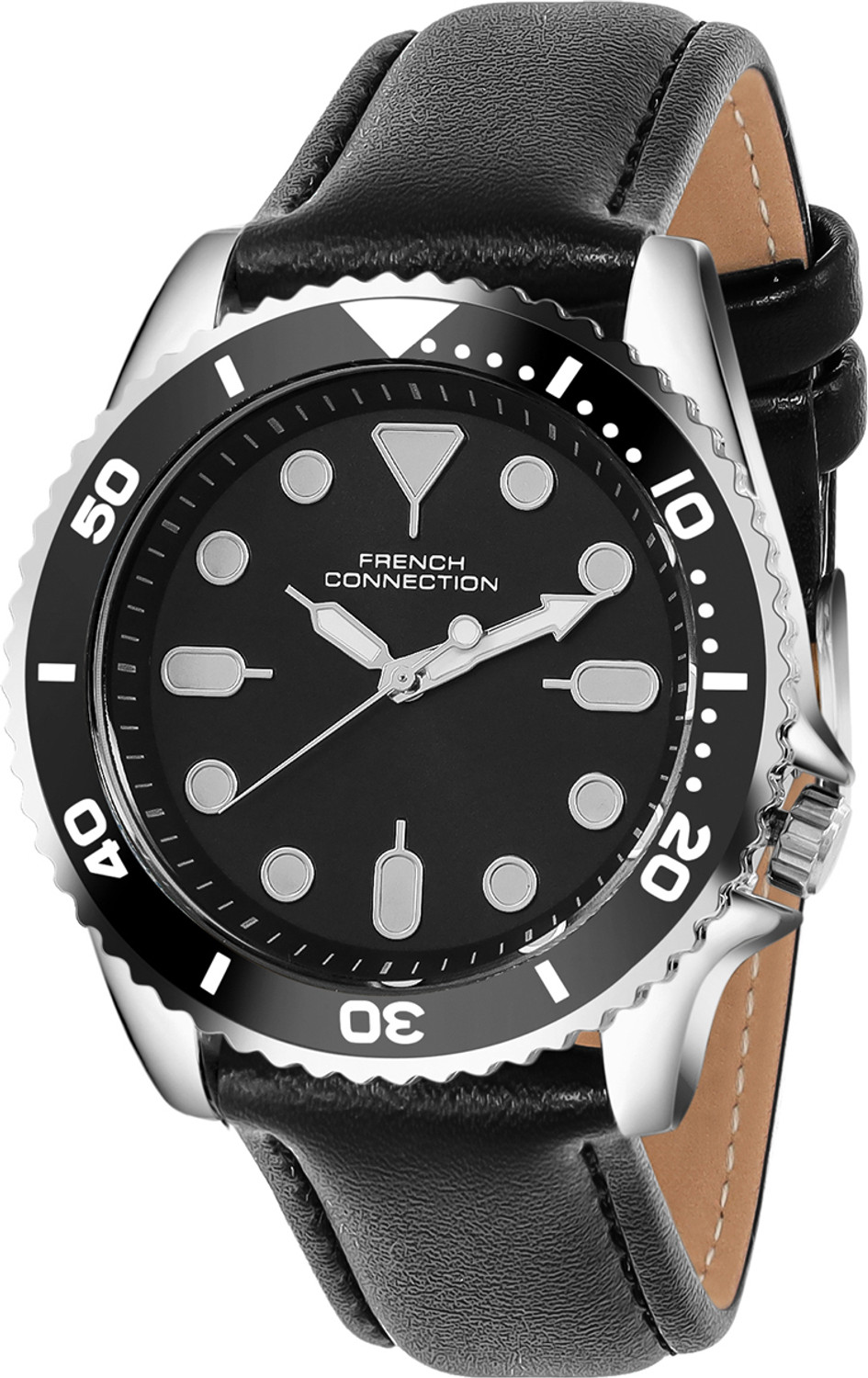 Image of French Connection Men's Round Black Dial Analog Watch Analog Watch - For Men FCUS0014B