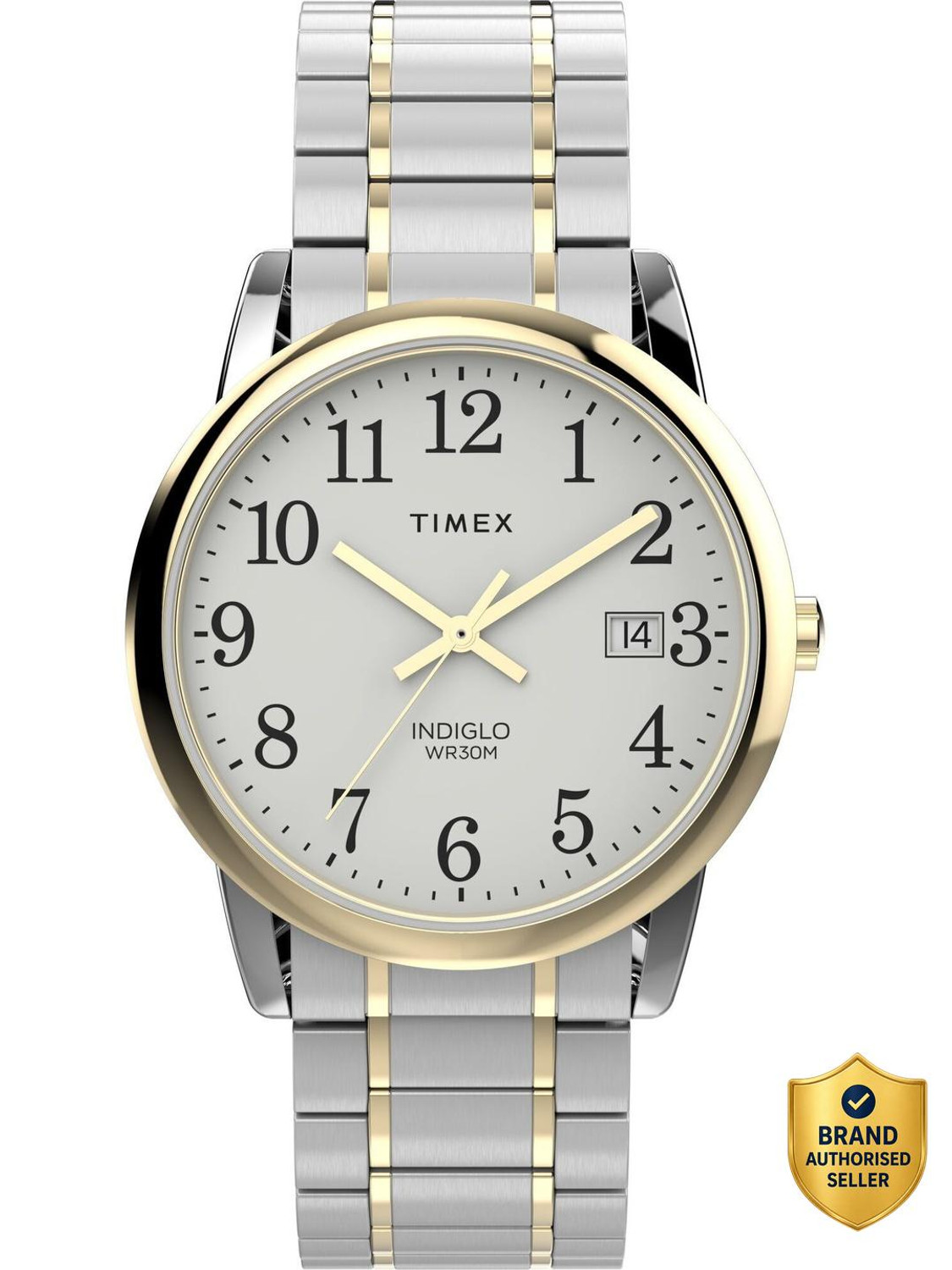 Image of TIMEX Easy Reader Round 35mm White Dial Analog Watch - For Men